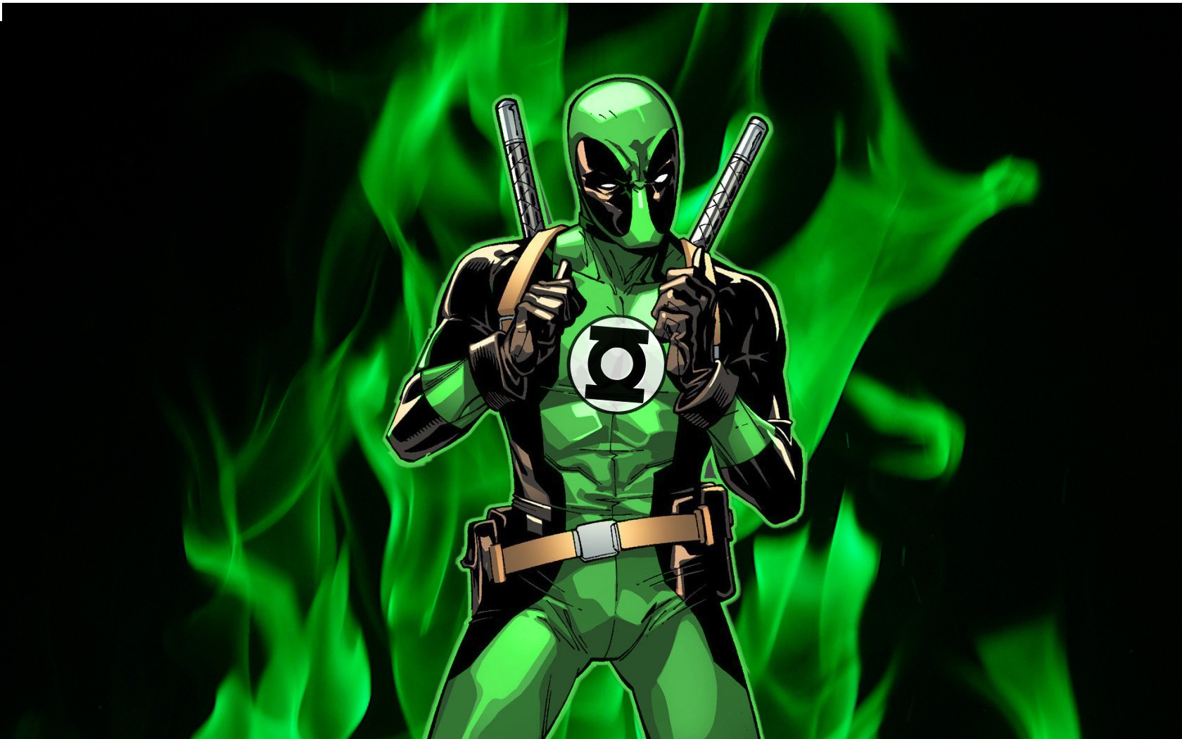Deadpool as Green Lantern HD Wallpaper