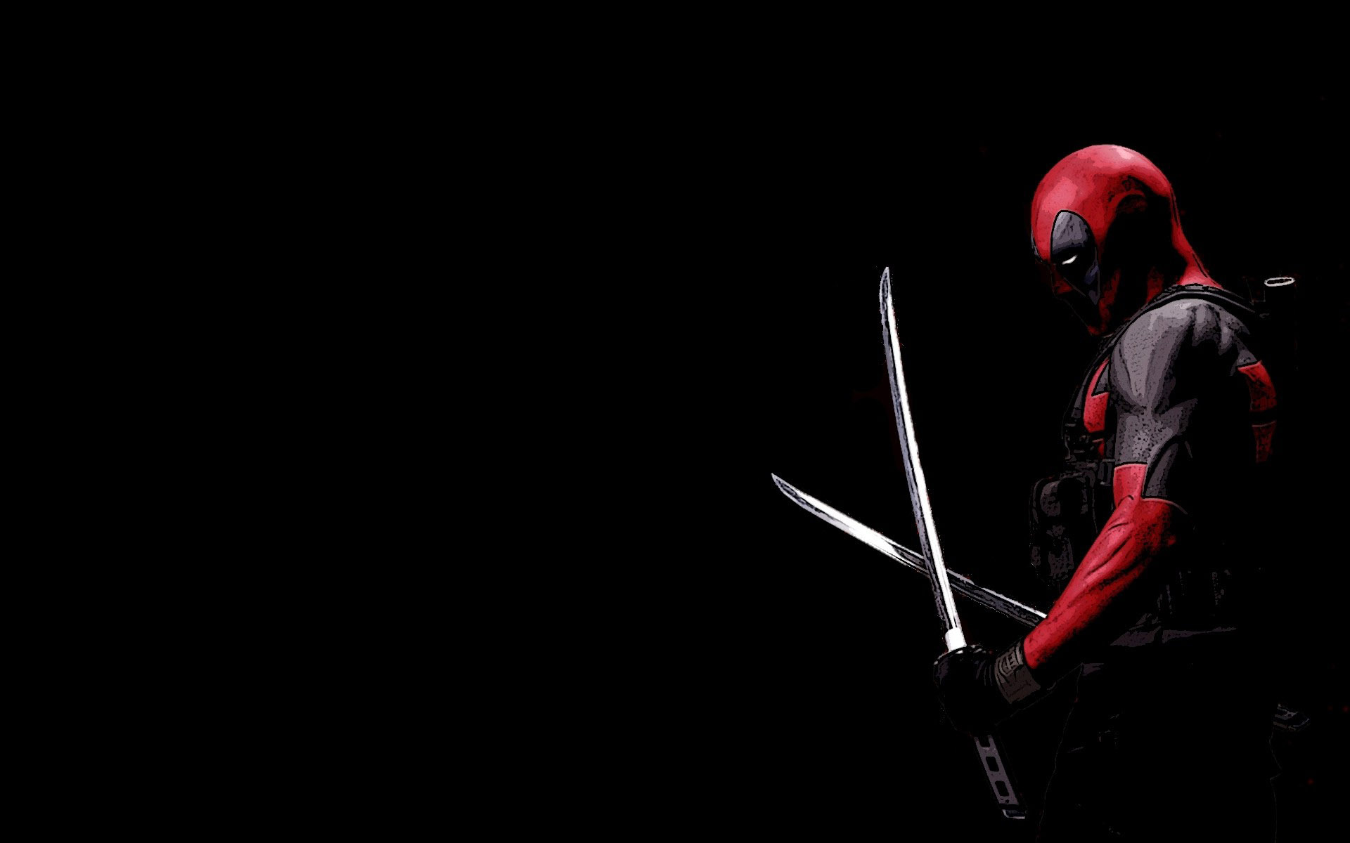 Deadpool with Katanas HD Wallpaper