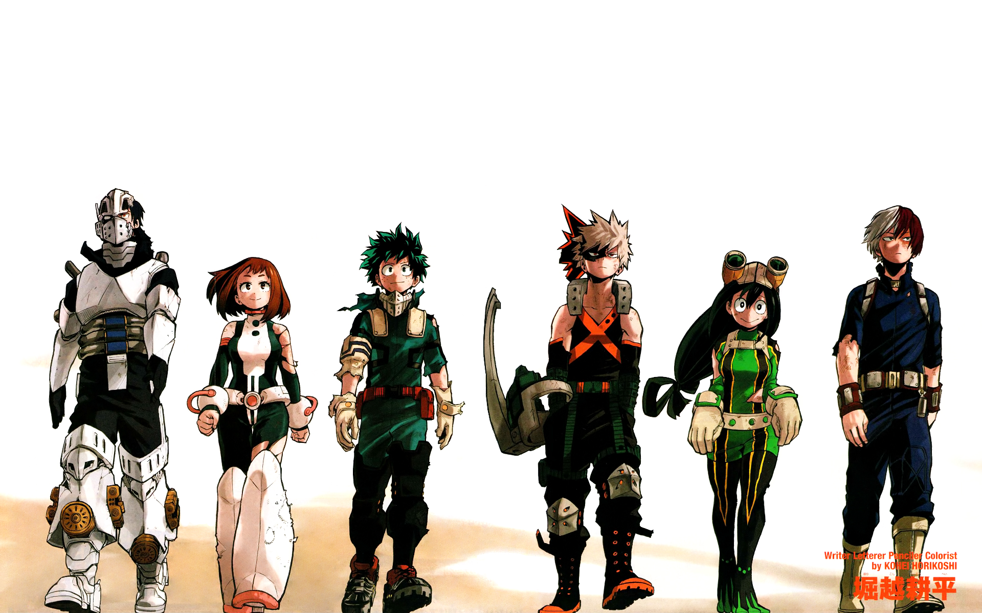 My Hero Academia characters standing together HD Wallpaper