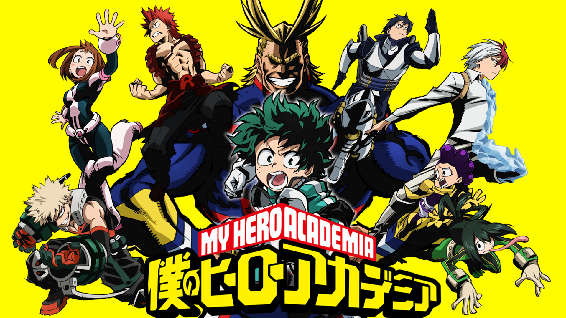 My Hero Academia characters group shot HD Wallpaper