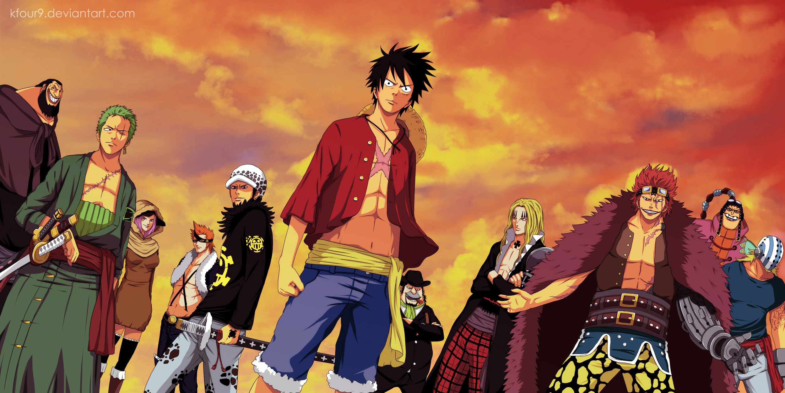 Monkey D. Luffy and allies from One Piece HD Wallpaper