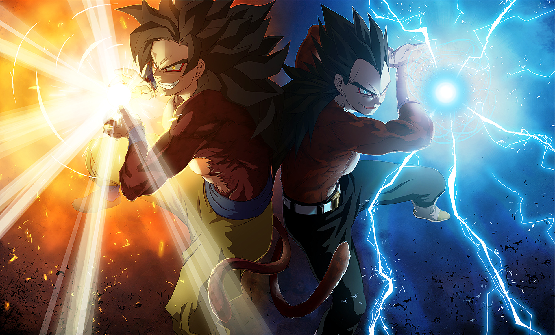 Goku and Vegeta from Dragon Ball Z HD Wallpaper
