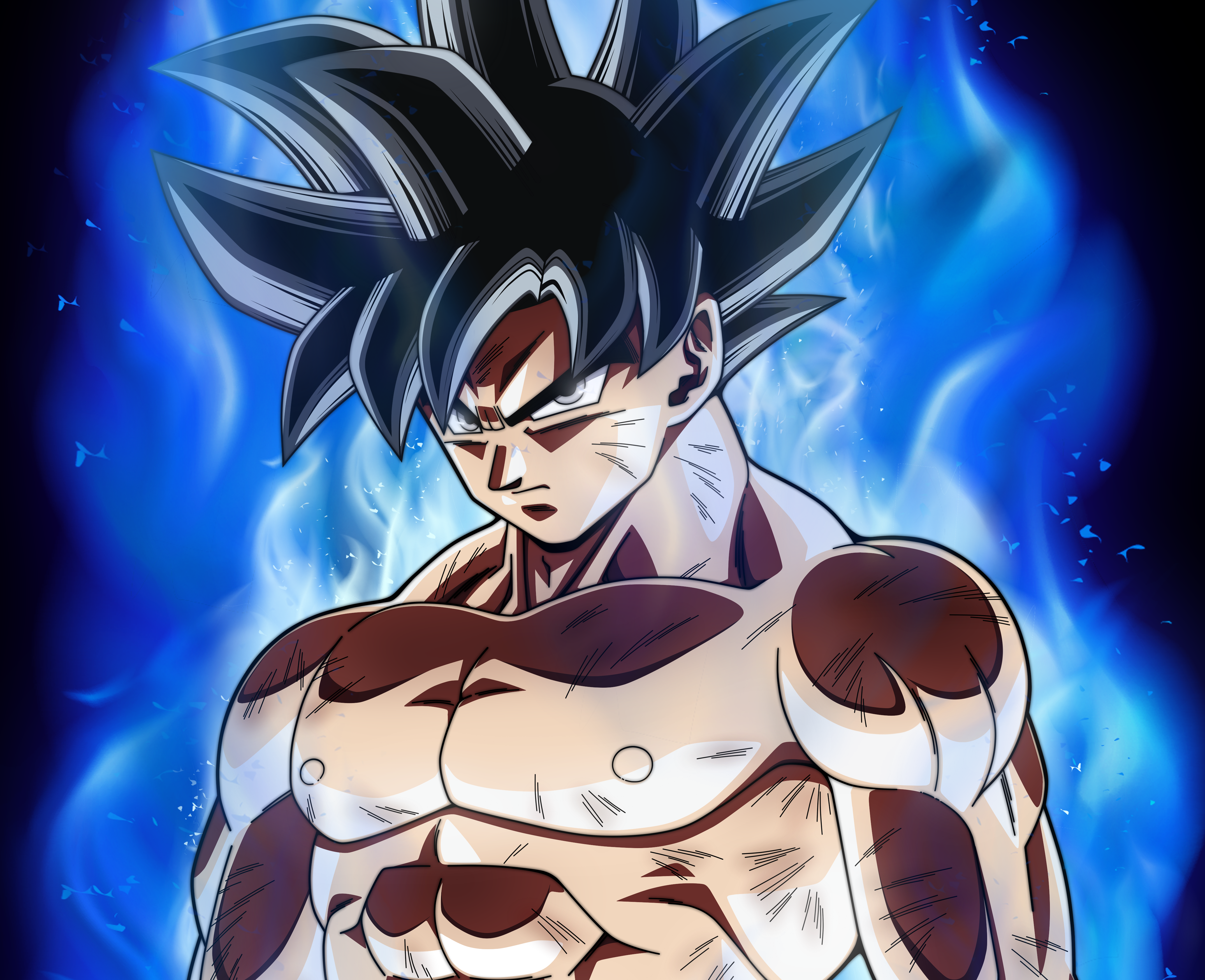 Goku from Dragon Ball with blue aura HD Wallpaper