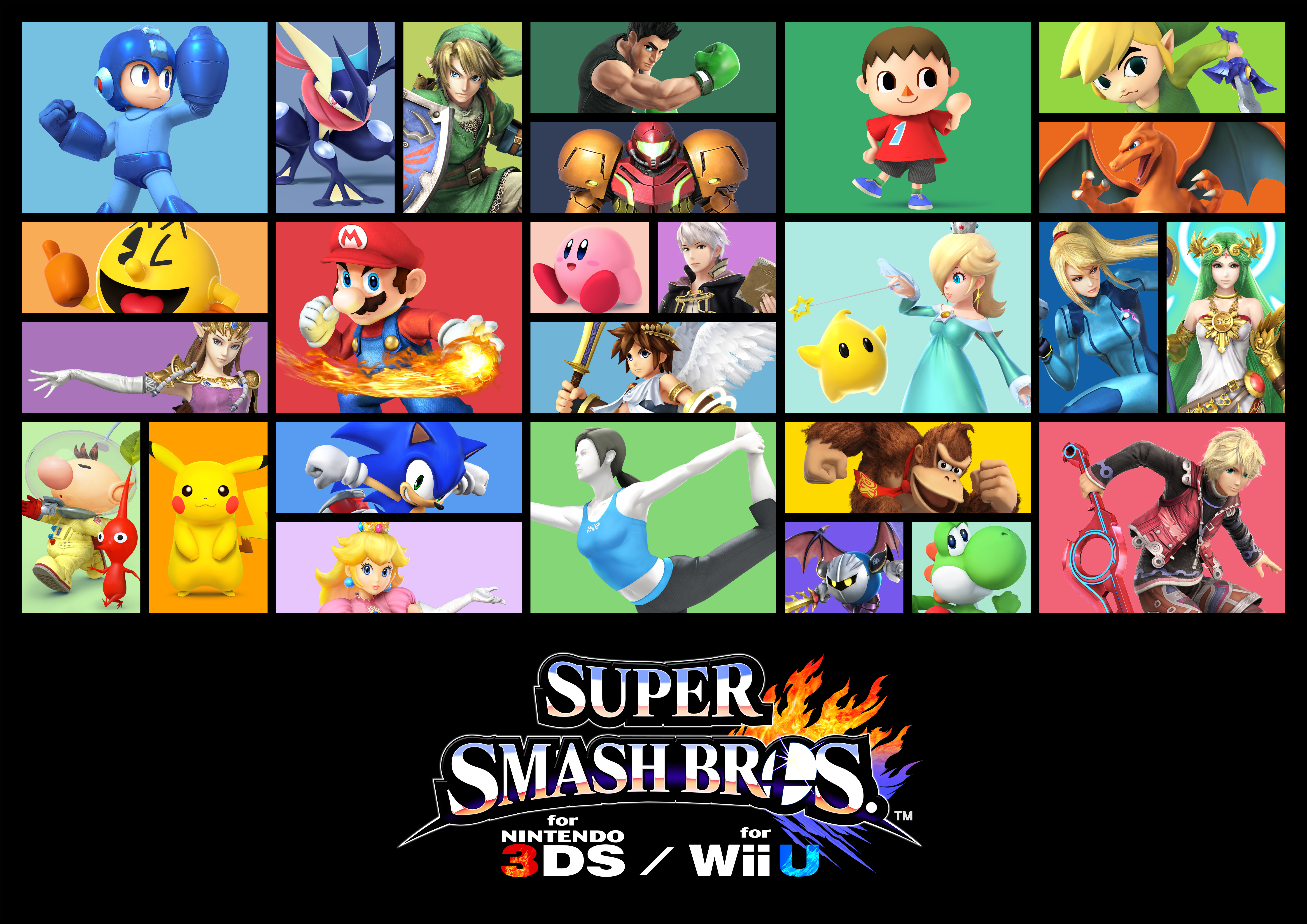 Super Smash Bros. for Nintendo 3DS / Wii U characters HD Wallpaper