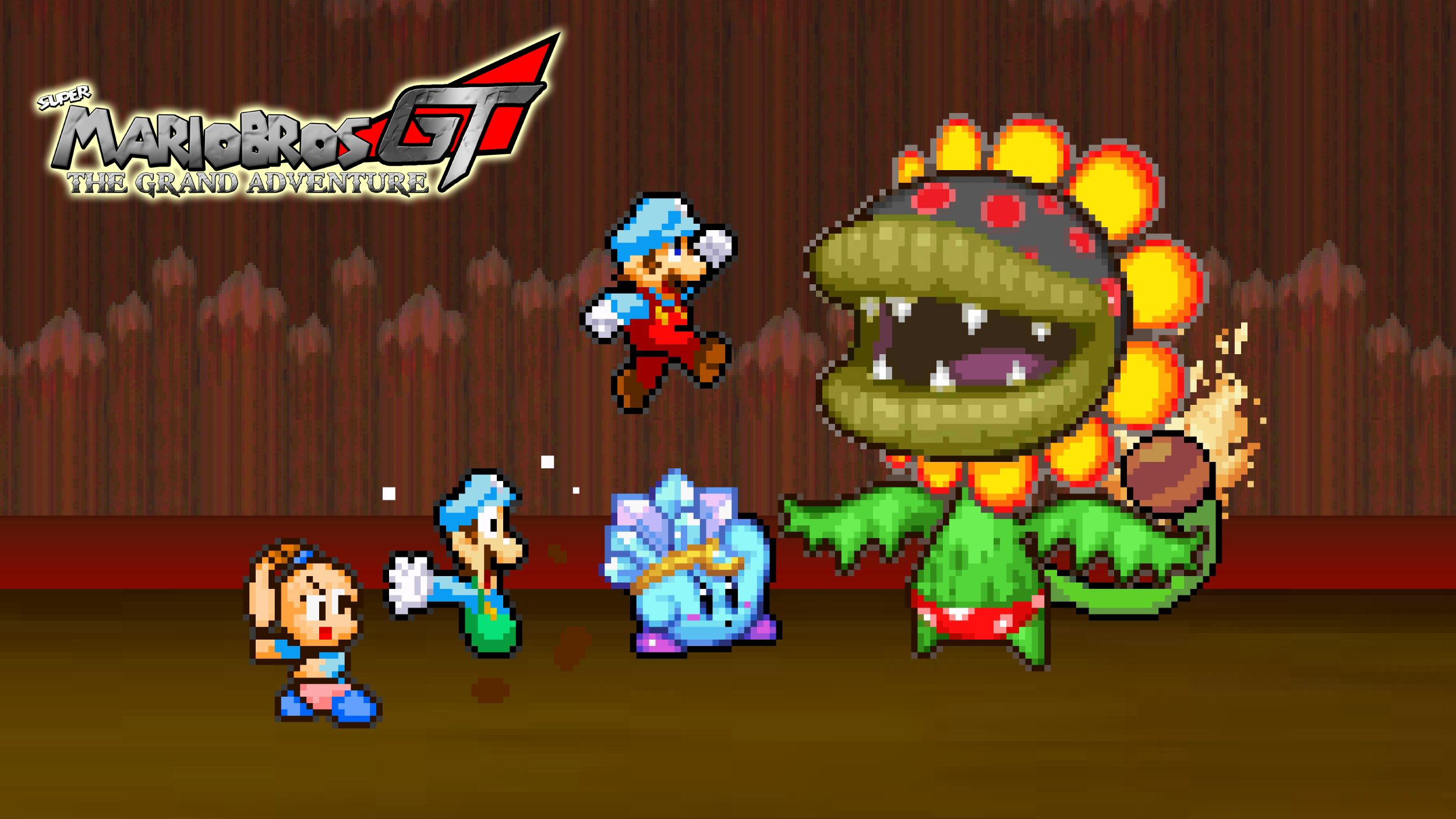 Super Mario Bros GT The Grand Adventure Piranha Plant Battle HD Wallpaper