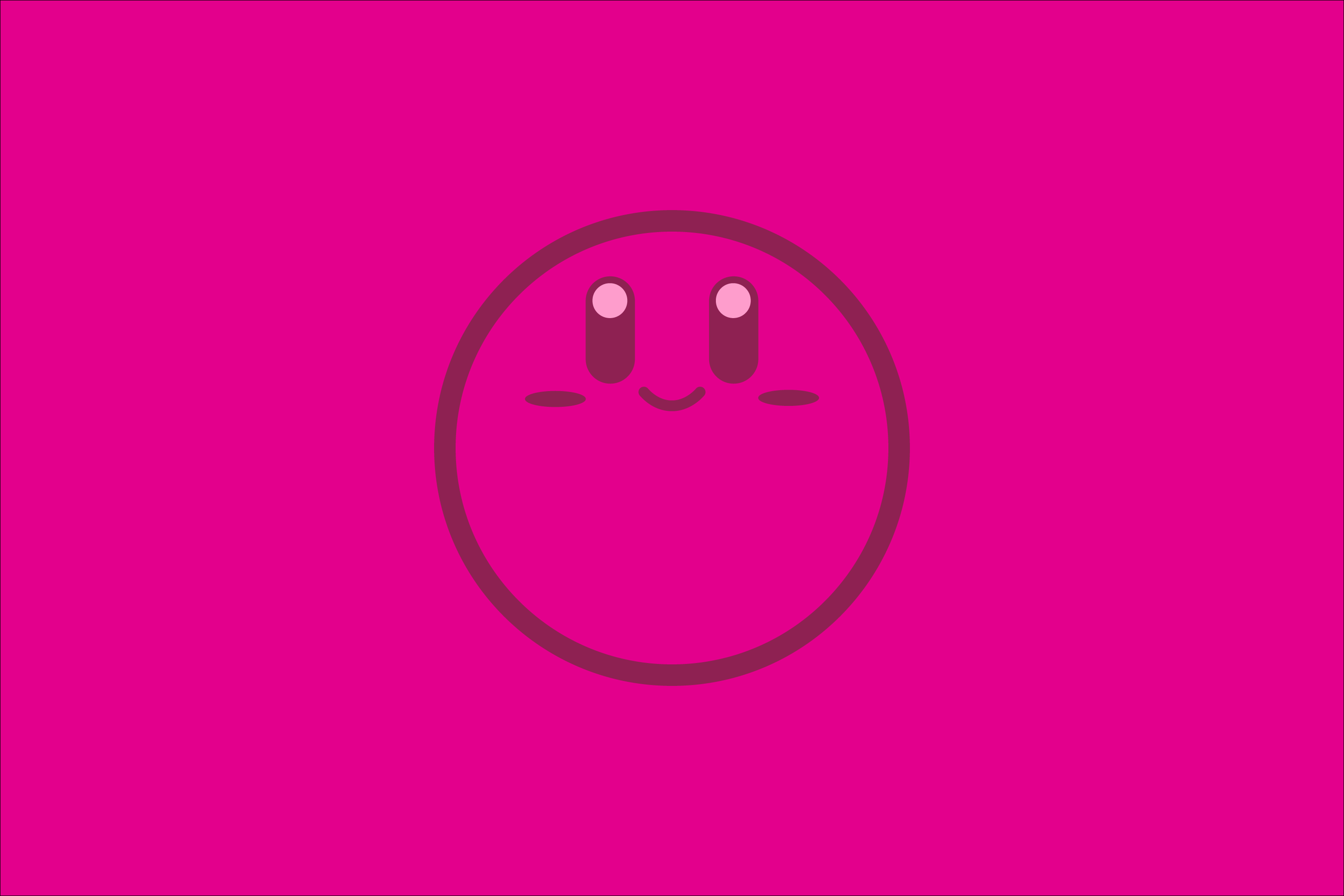 Kirby character on pink background HD Wallpaper