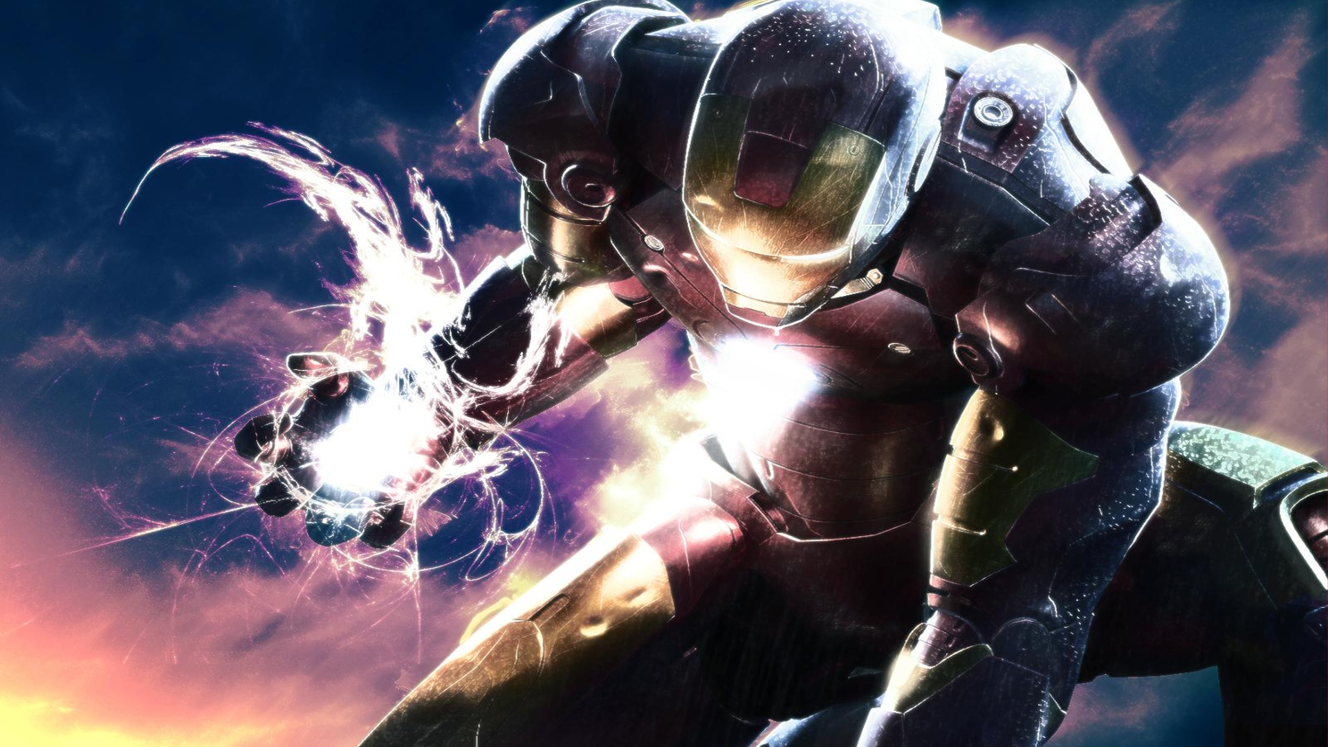 Iron Man in action HD Wallpaper