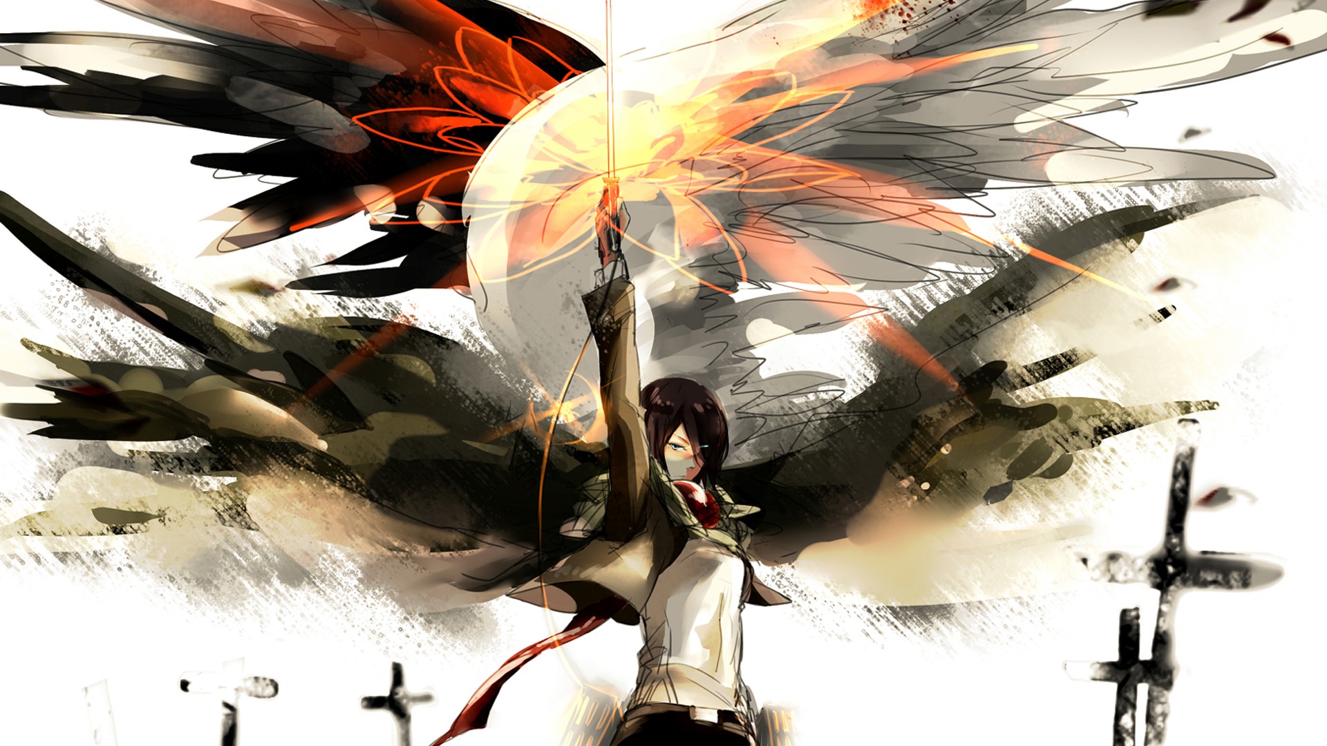 Mikasa Ackerman from Attack on Titan HD Wallpaper