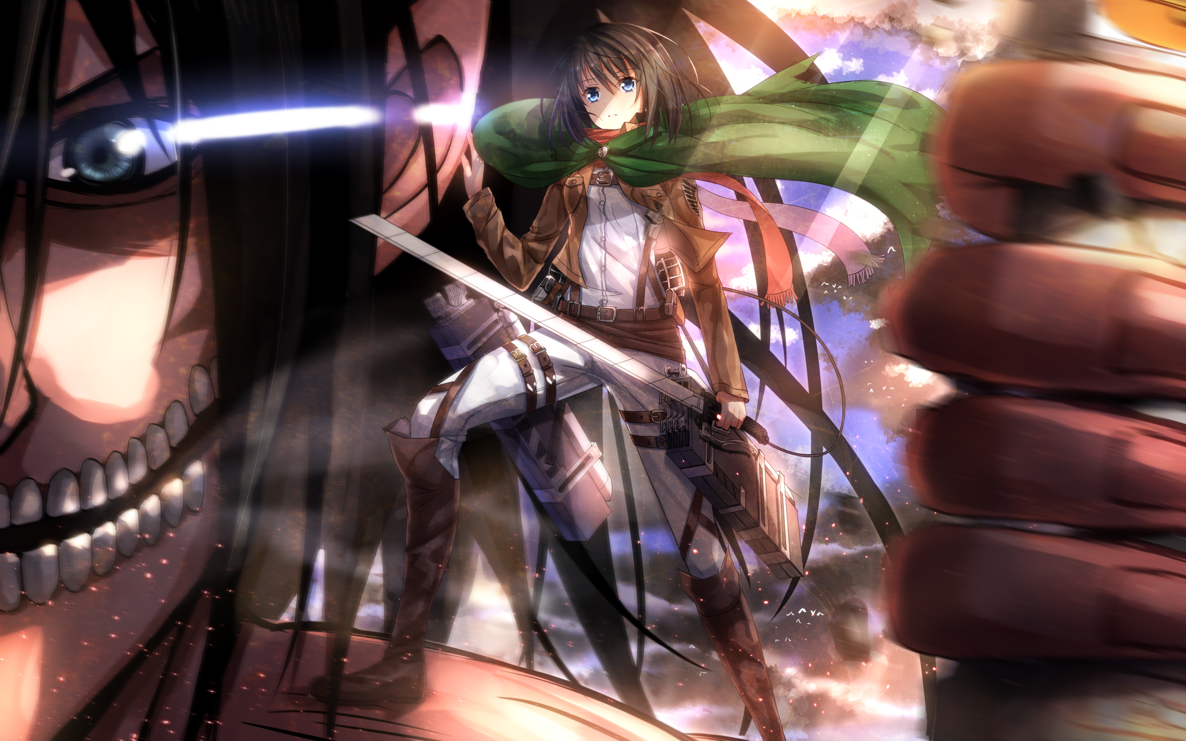 Mikasa Ackerman from Attack on Titan HD Wallpaper