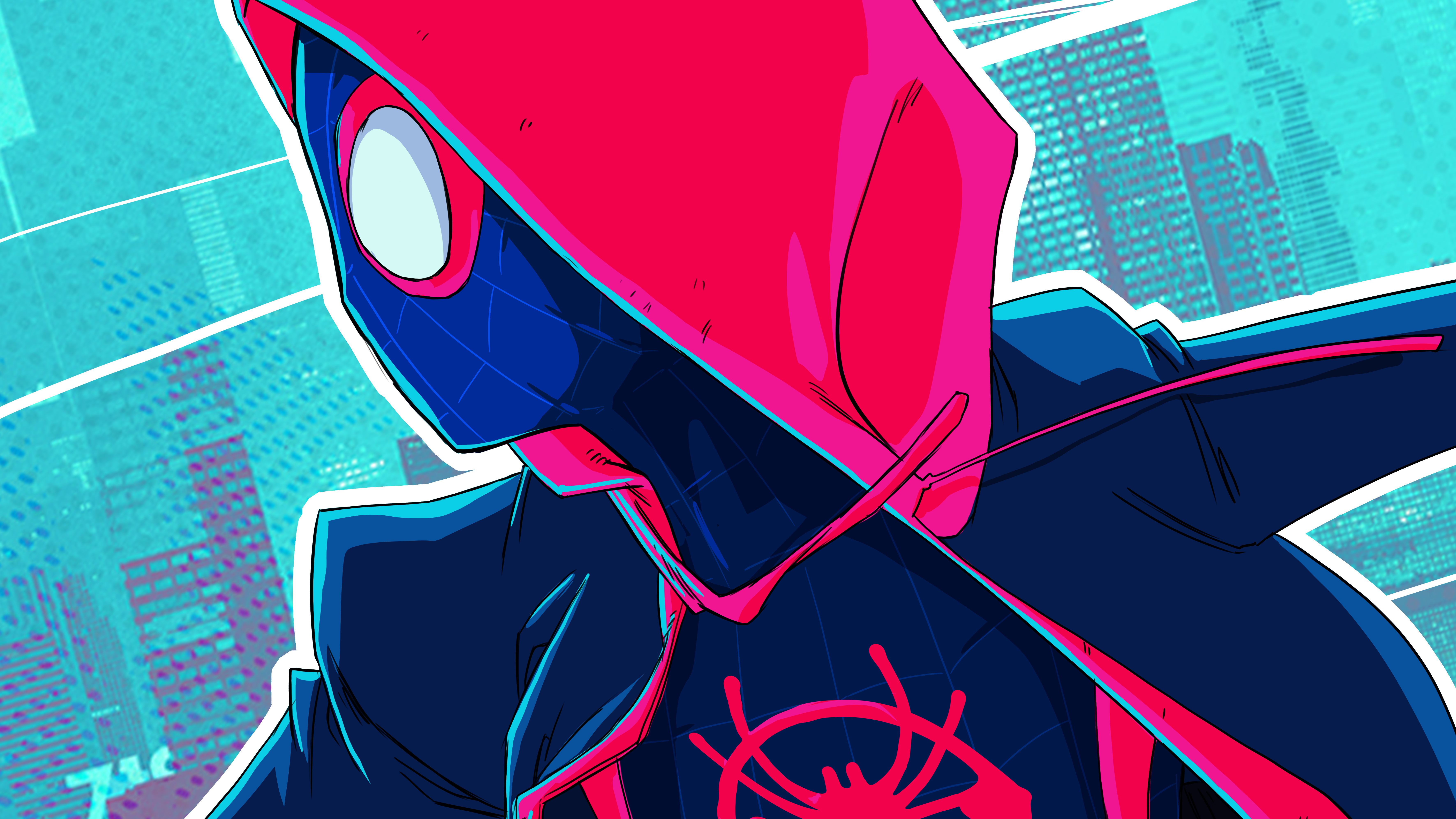 Spider-Man from Spider-Verse HD Wallpaper
