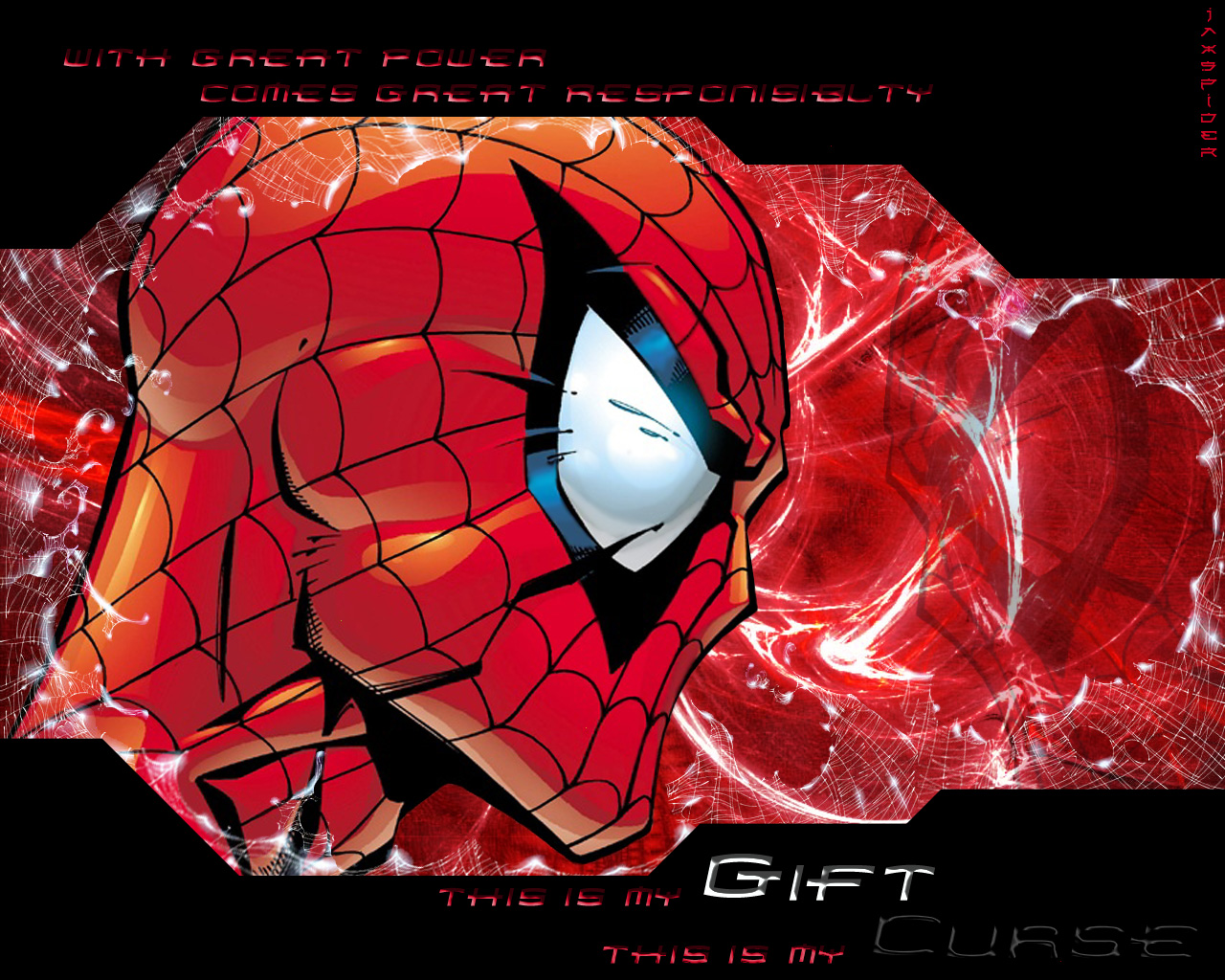 Spider-Man with quote HD Wallpaper