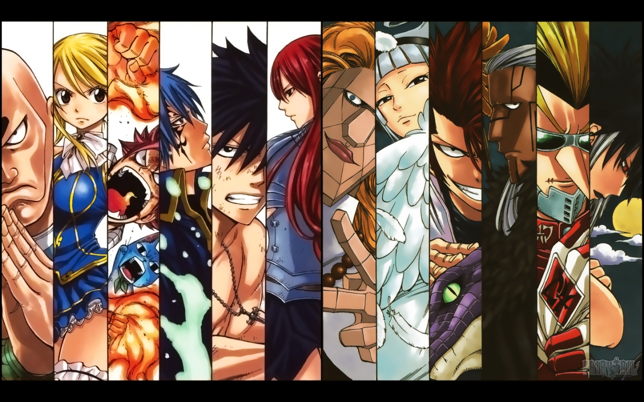 Fairy Tail Characters Montage HD Wallpaper