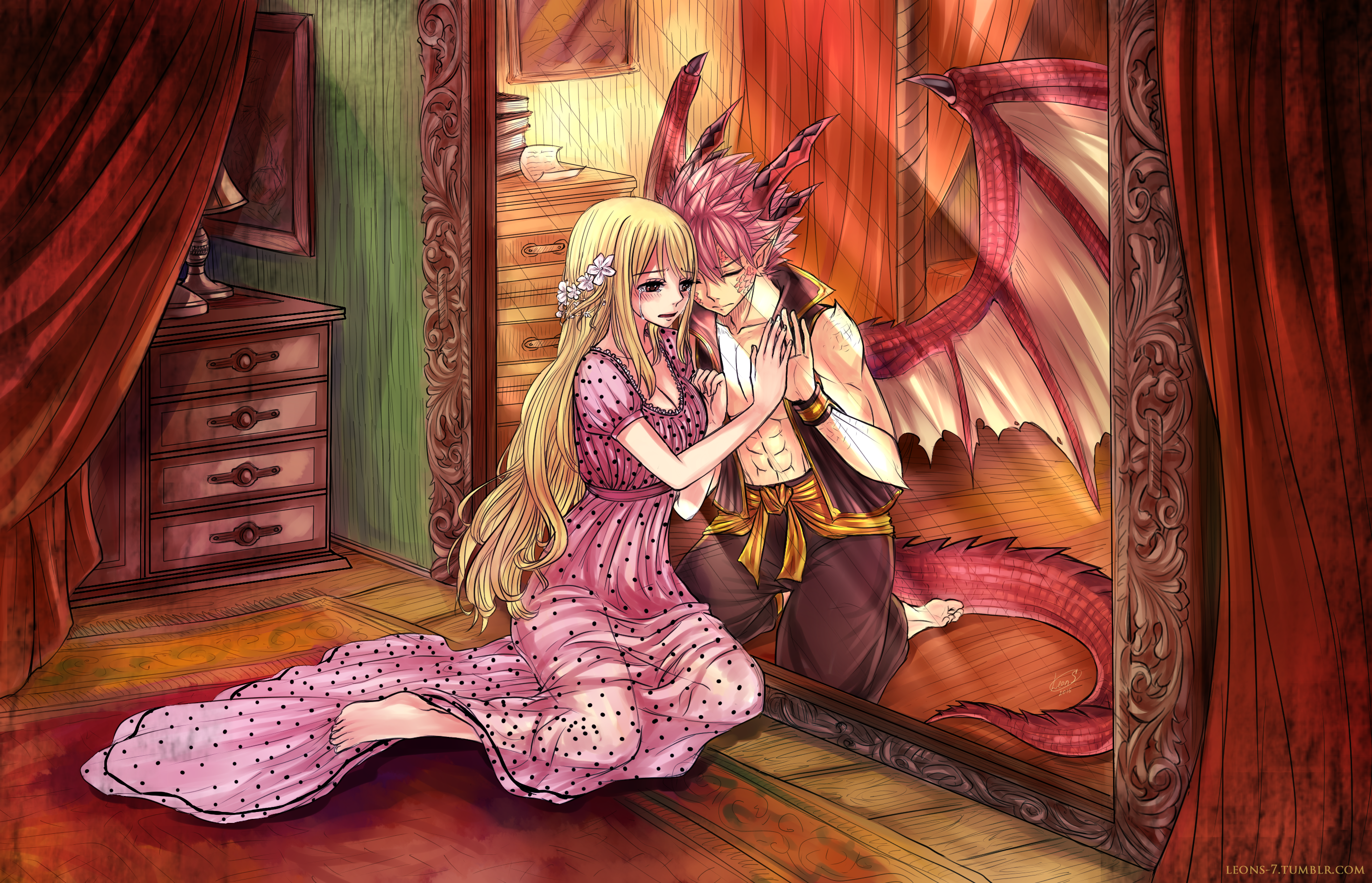 Natsu Dragneel and Lucy Heartfilia HD Wallpaper
