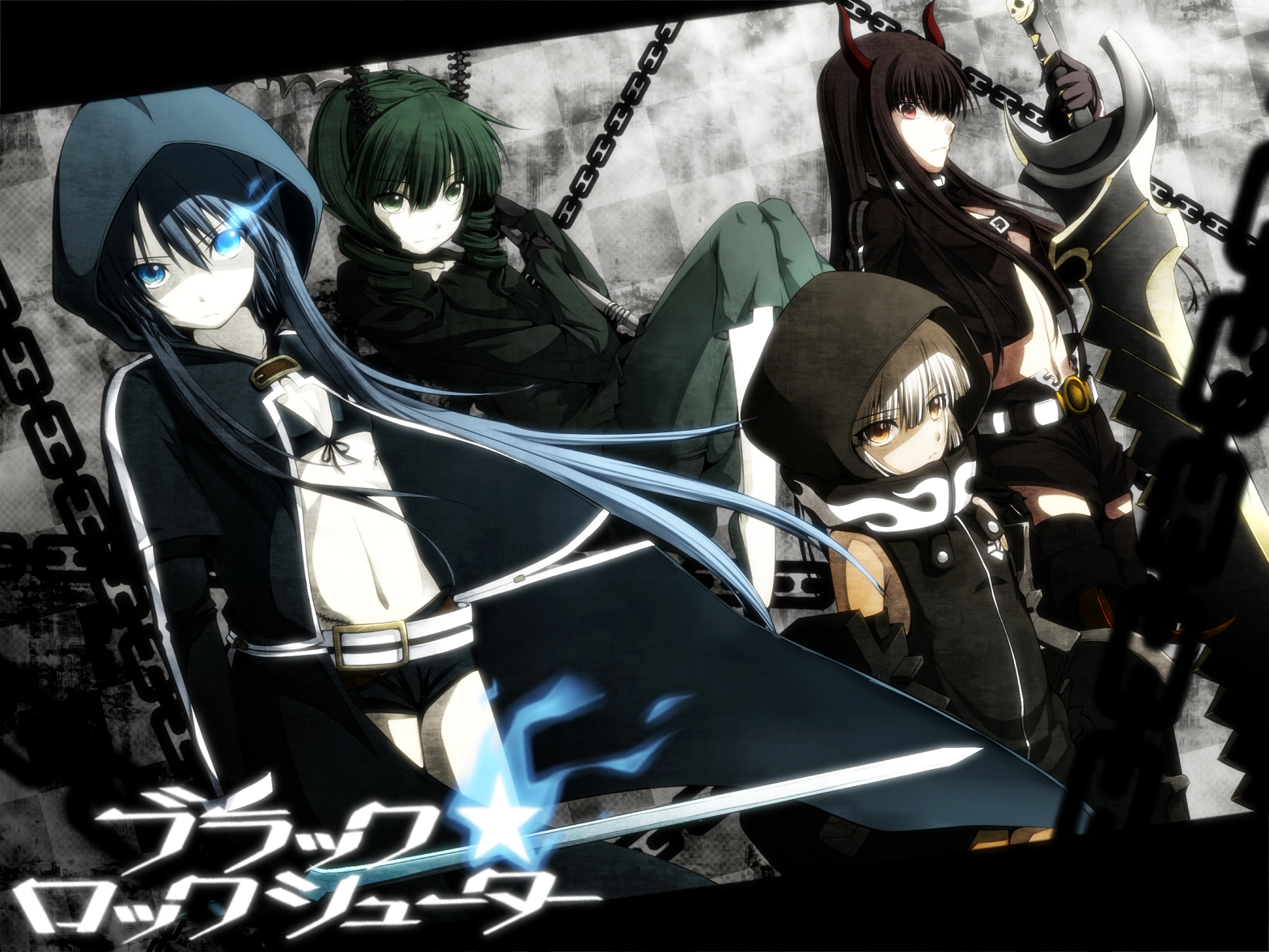 Black Rock Shooter characters with chains HD Wallpaper