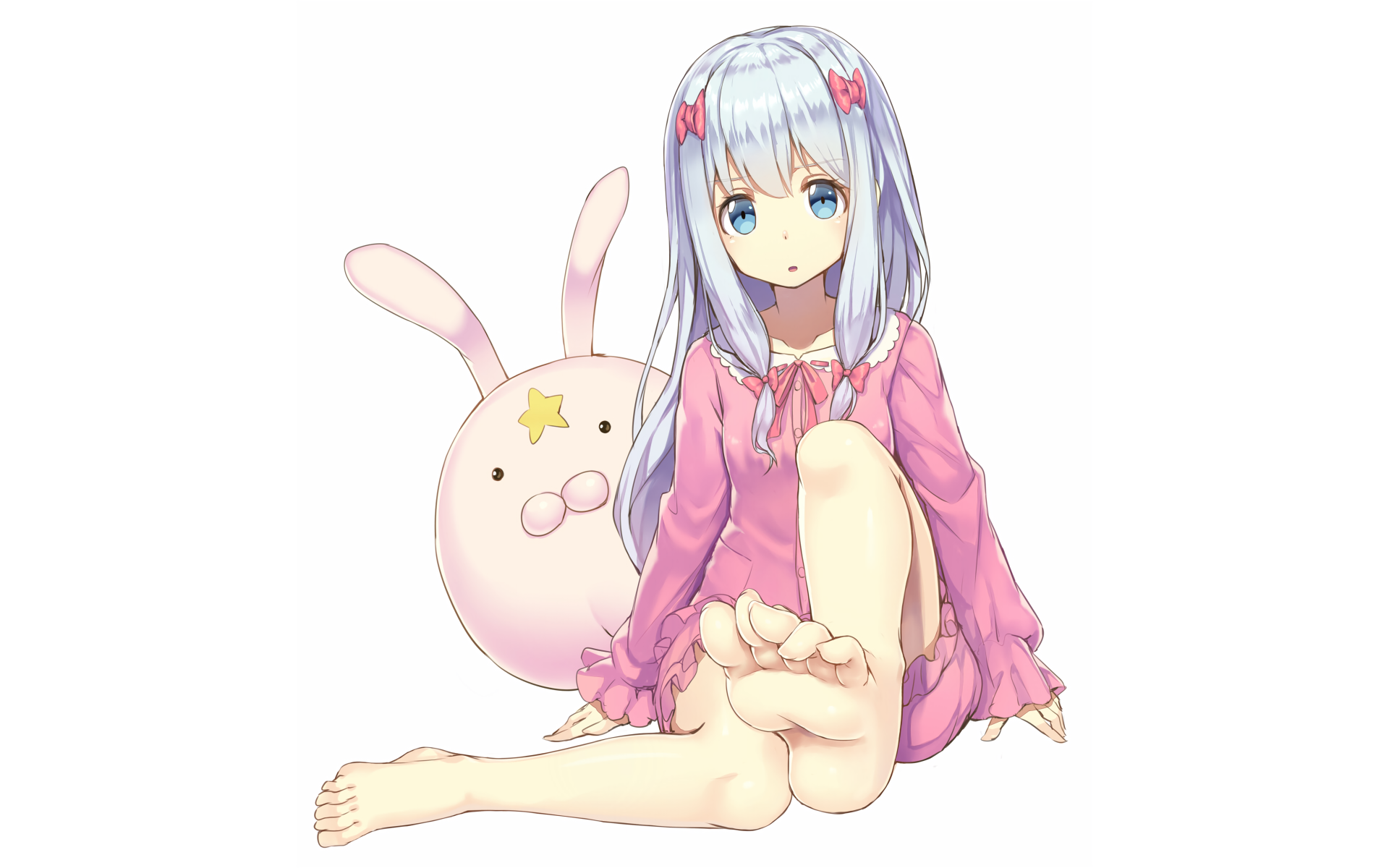 Sagiri Izumi with a plush toy HD Wallpaper