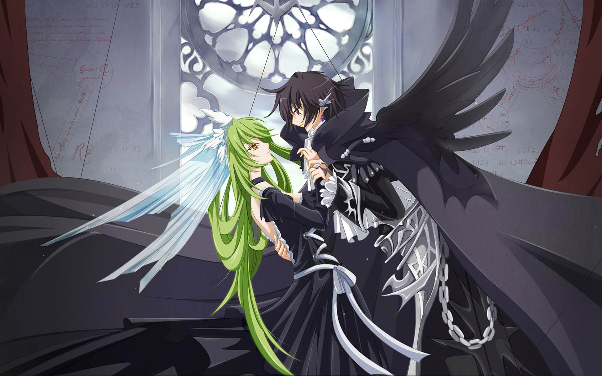 Lelouch Lamperouge and C.C. from Code Geass HD Wallpaper