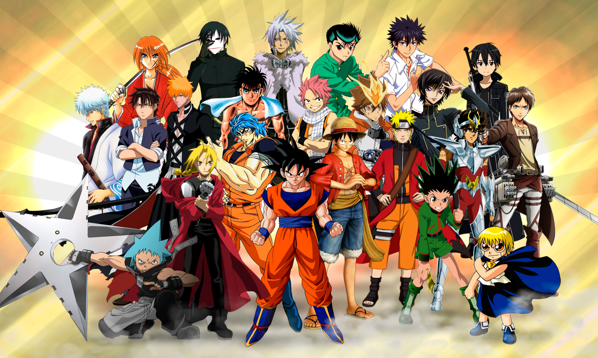 Anime characters group HD Wallpaper