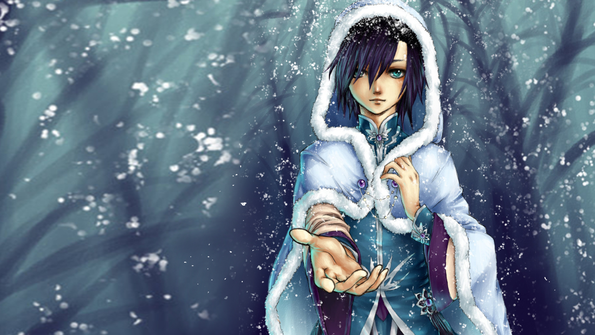 Lelouch Lamperouge in winter forest HD Wallpaper