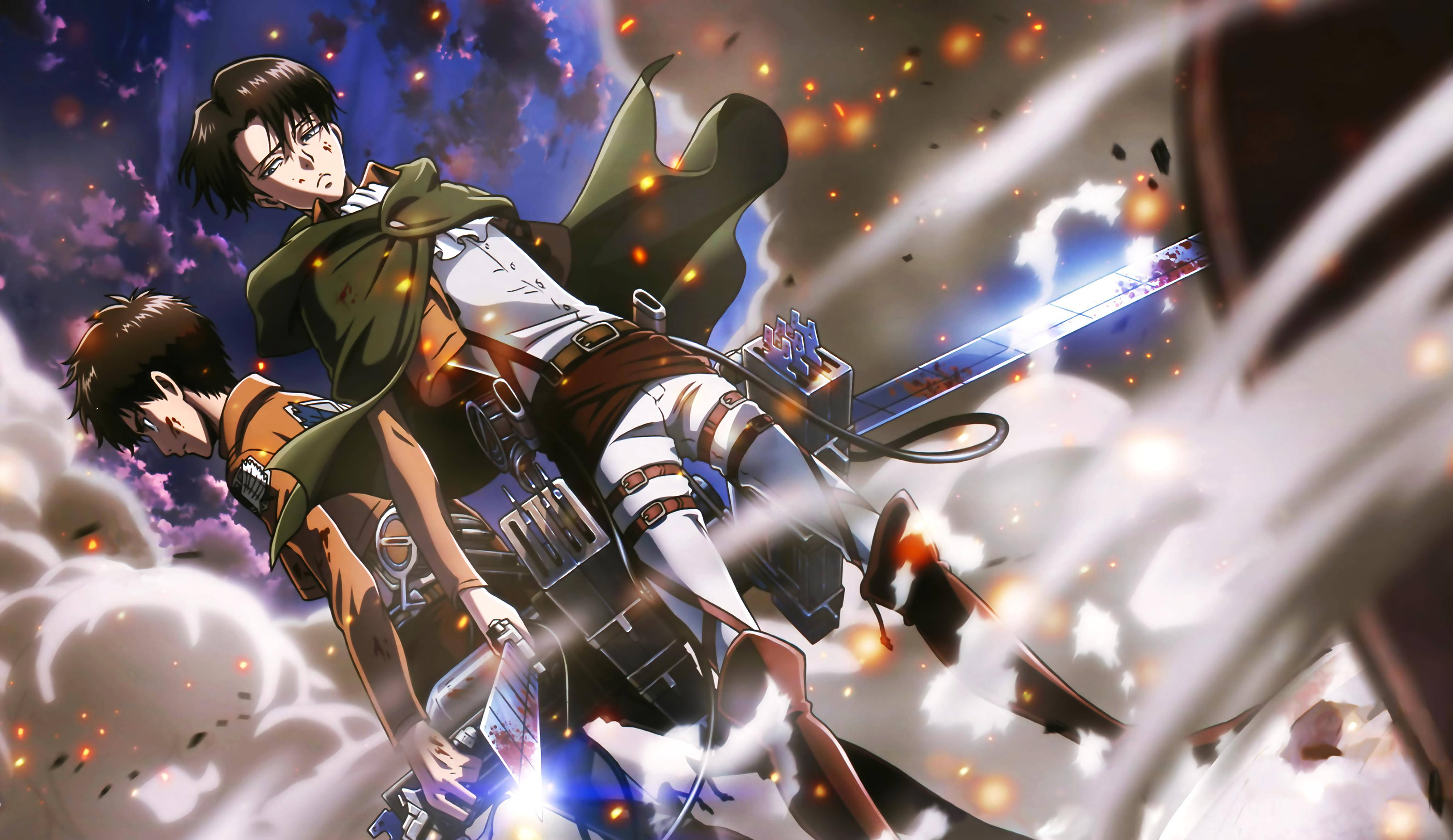 Levi Ackerman and Eren Yeager from Attack on Titan HD Wallpaper