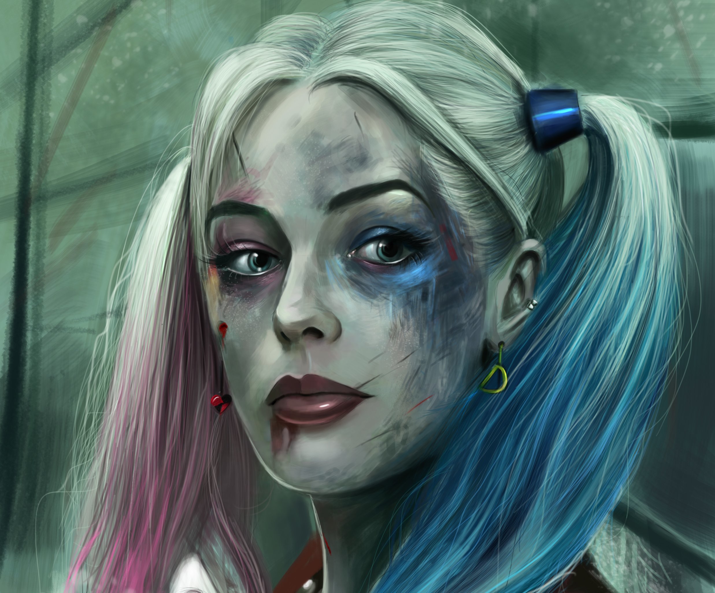 Harley Quinn with injuries HD Wallpaper