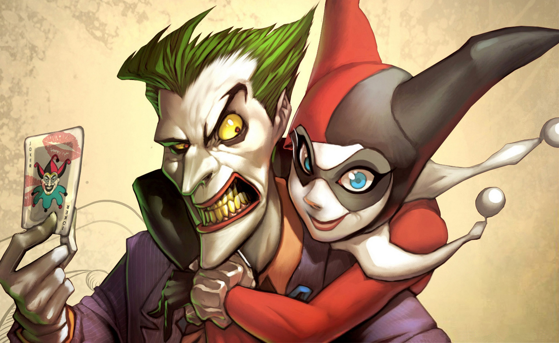 The Joker and Harley Quinn from Batman HD Wallpaper