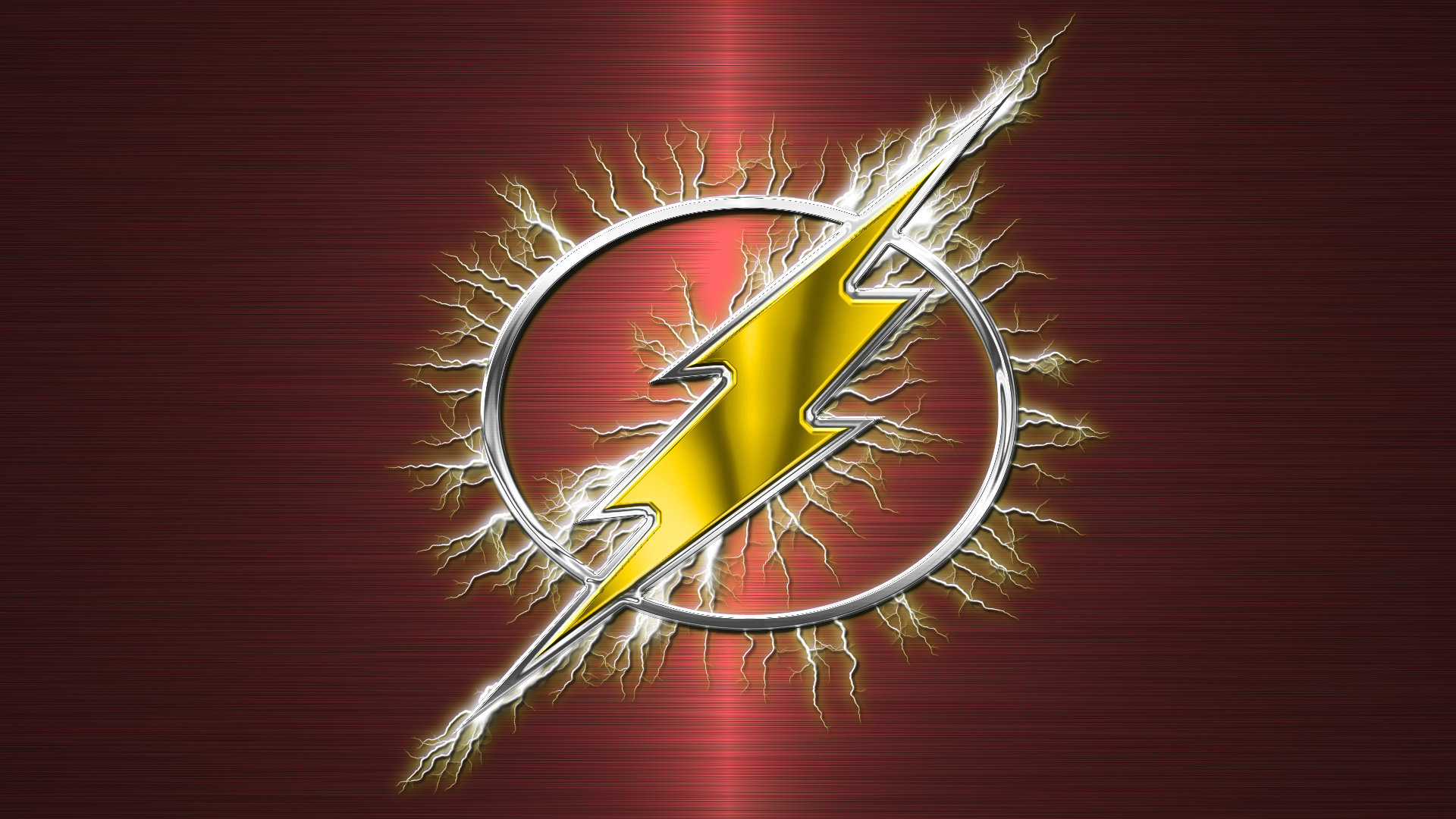 The Flash logo with lightning HD Wallpaper