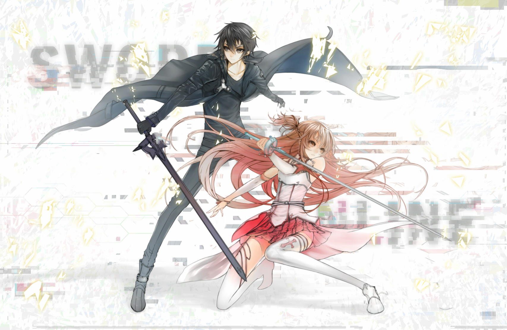 Kirito and Asuna from Sword Art Online HD Wallpaper