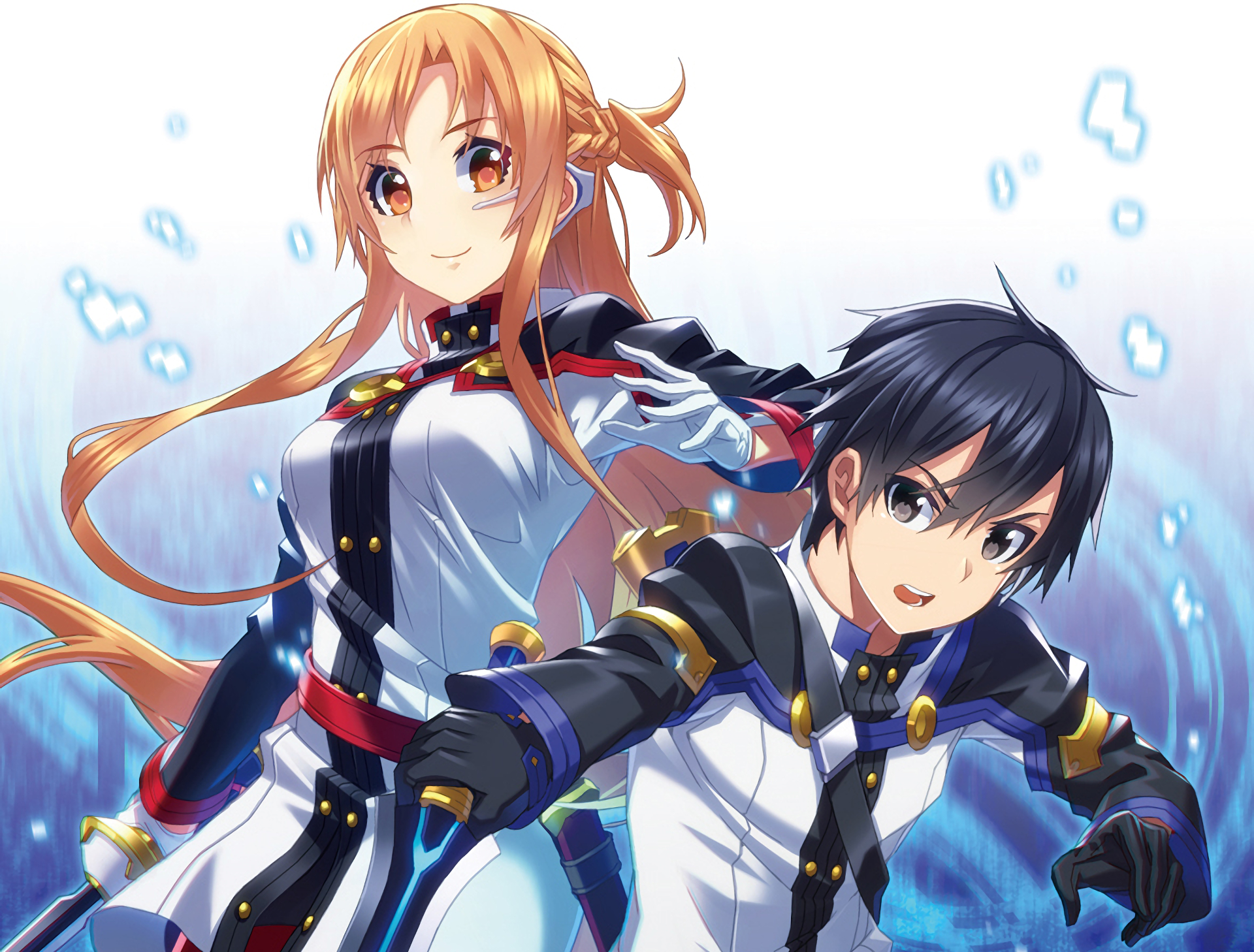 Asuna and Kirito from Sword Art Online HD Wallpaper