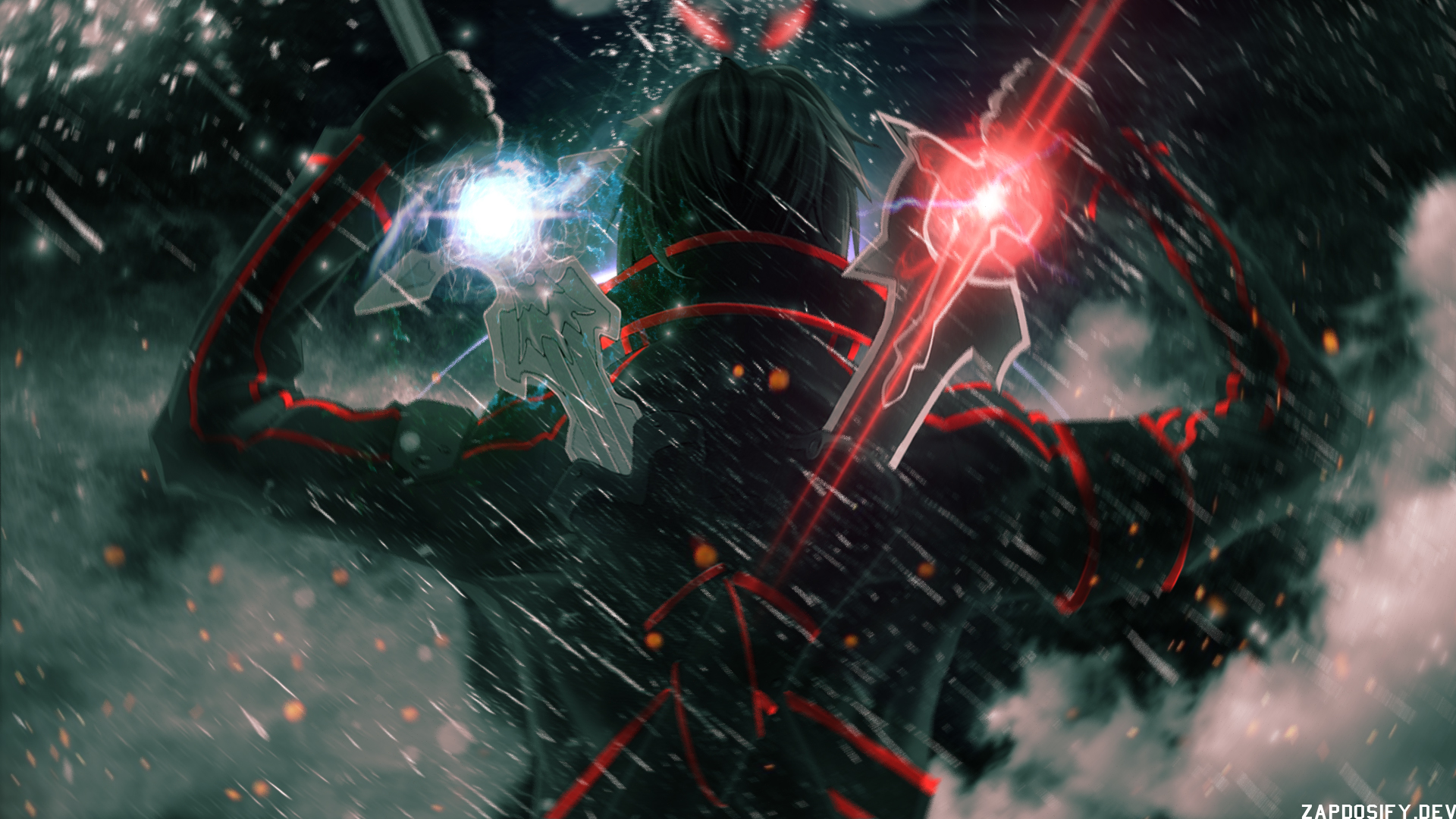 Kirito from Sword Art Online with dual swords HD Wallpaper