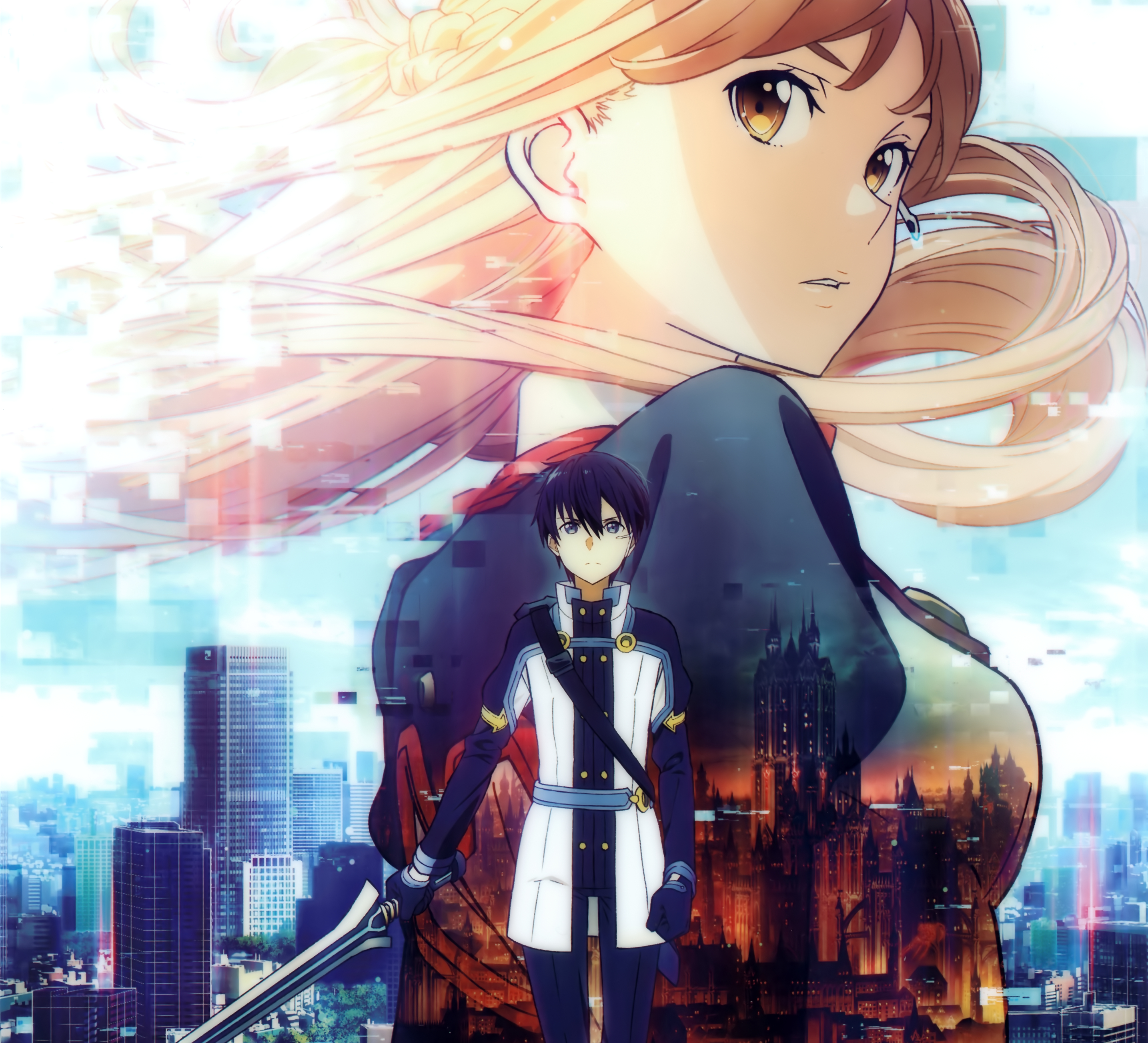 Asuna and Kirito from Sword Art Online HD Wallpaper