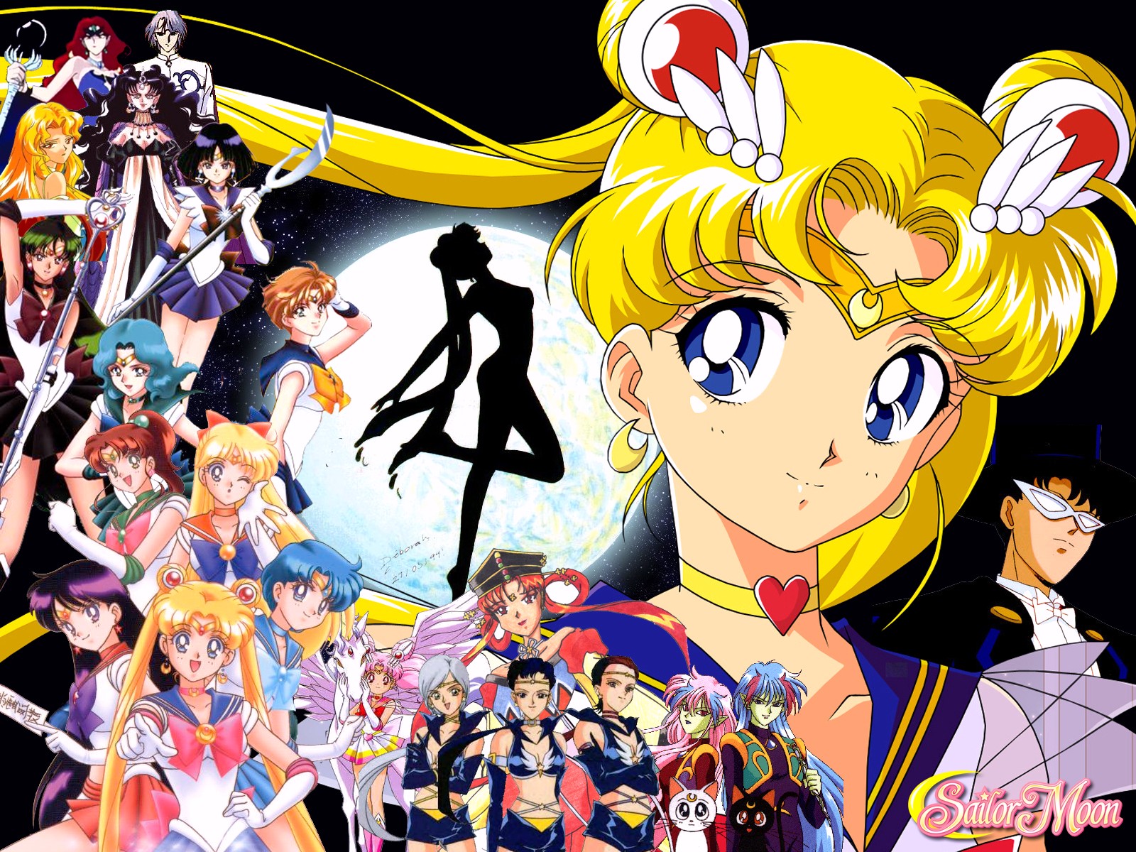 Sailor Moon characters collage HD Wallpaper