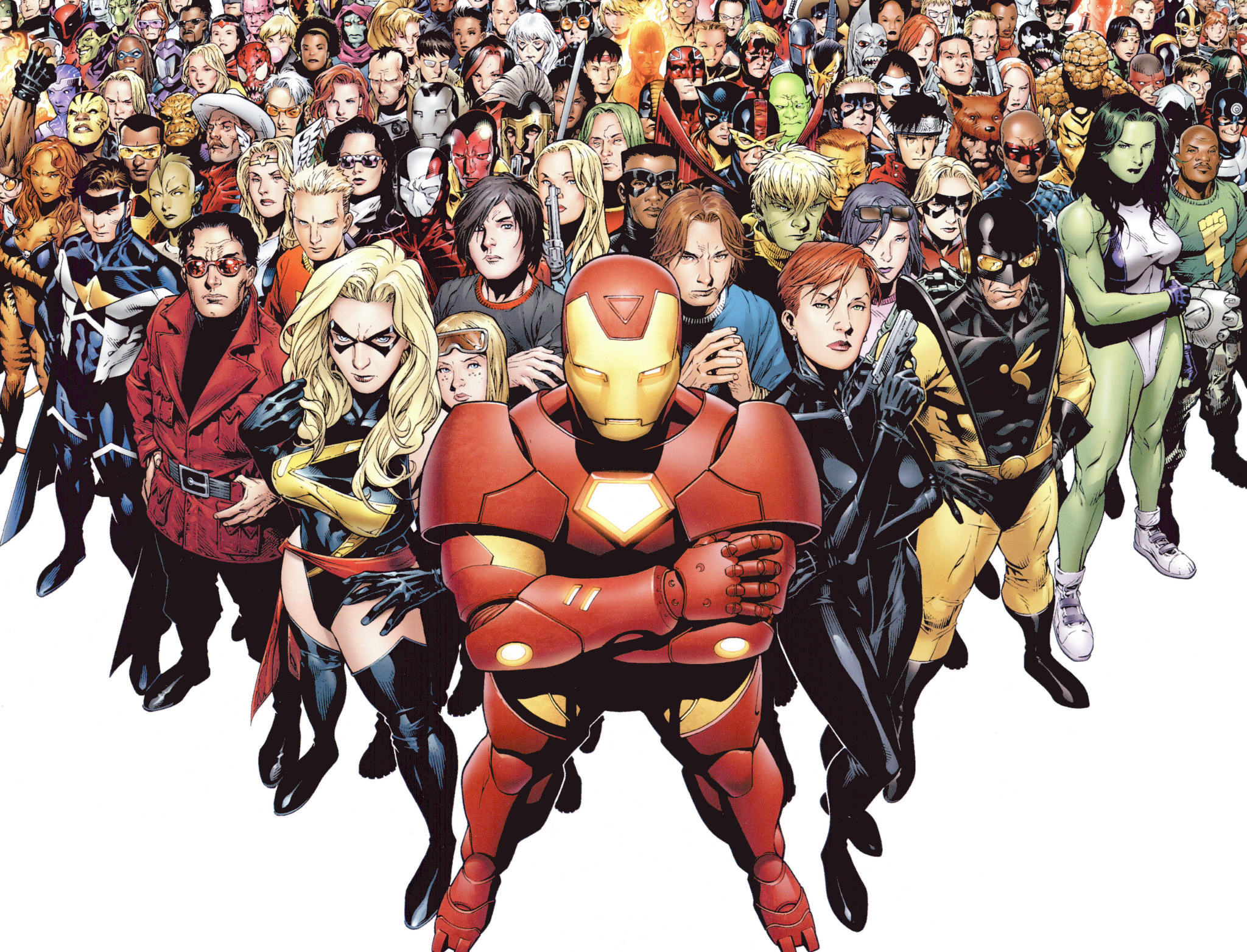 Marvel Comics Superheroes Group Photo HD Wallpaper