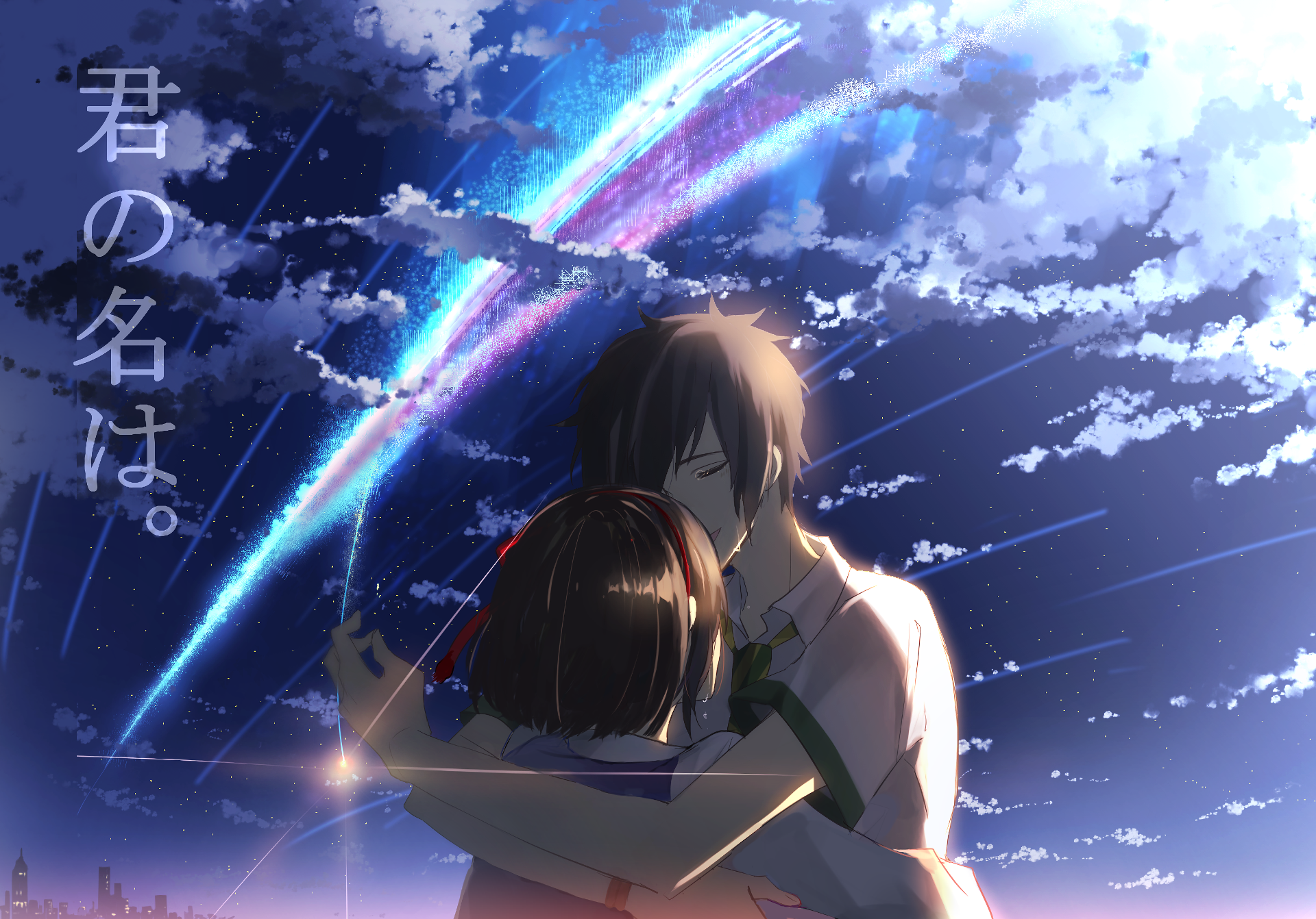 Your Name. Taki Tachibana and Mitsuha Miyamizu HD Wallpaper