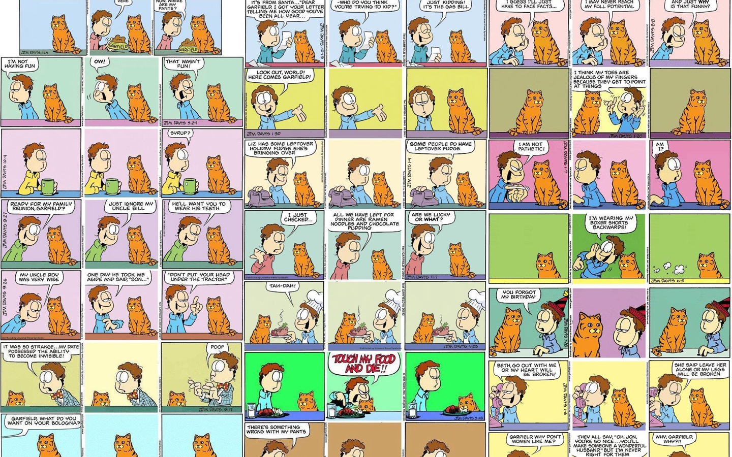 Garfield comic strip HD Wallpaper