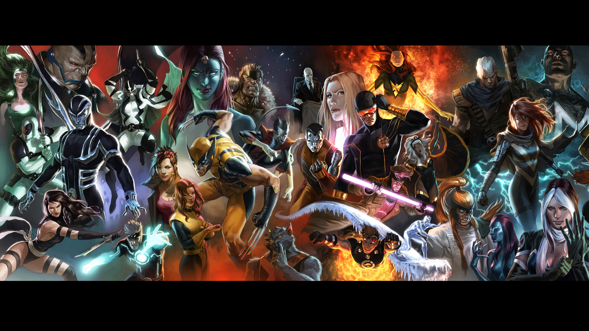 X-Men characters collage HD Wallpaper