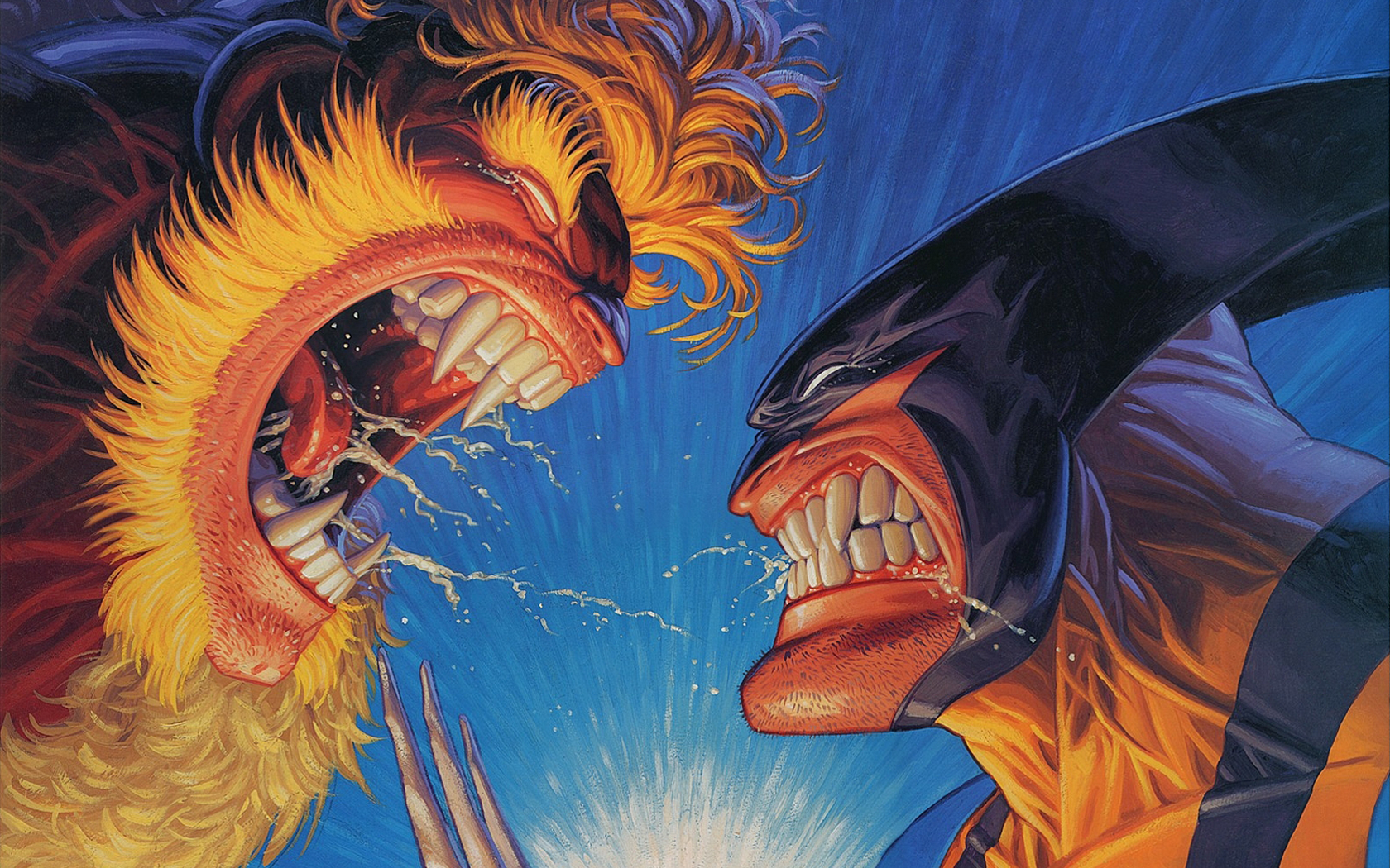 Wolverine vs. Sabretooth HD Wallpaper