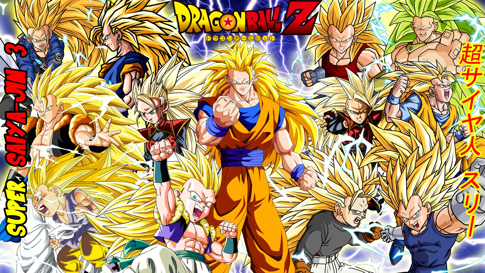 Dragon Ball Z Super Saiyan 3 characters HD Wallpaper