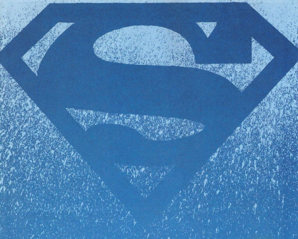 Superman logo on a blue background HD Wallpaper