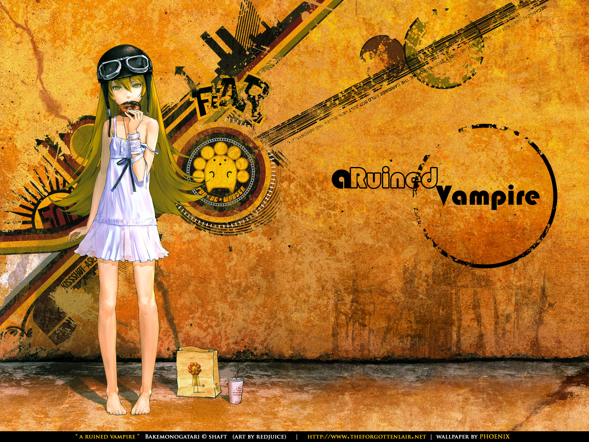 Shinobu Oshino from Bakemonogatari HD Wallpaper