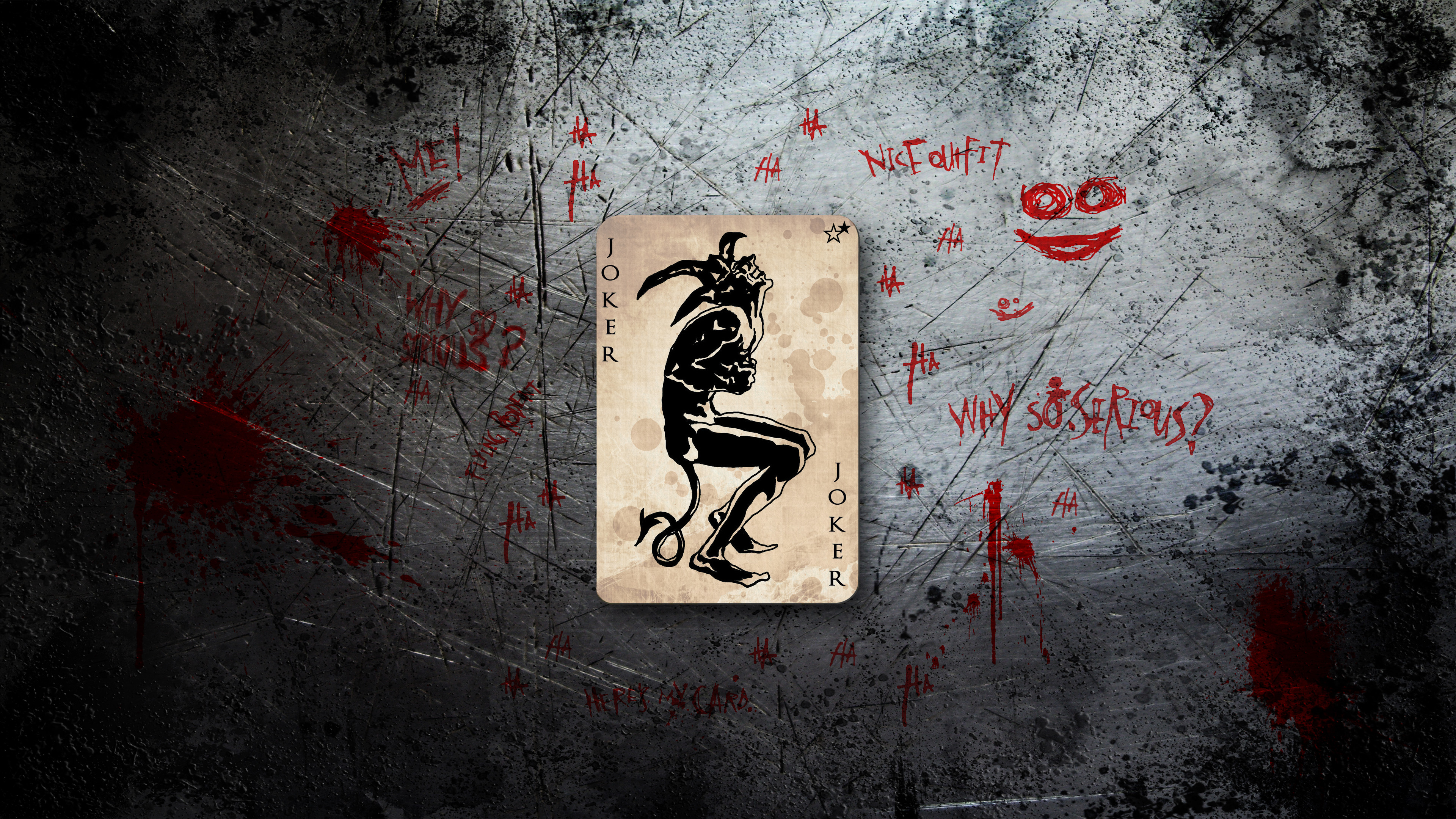 Joker card on a grunge background HD Wallpaper