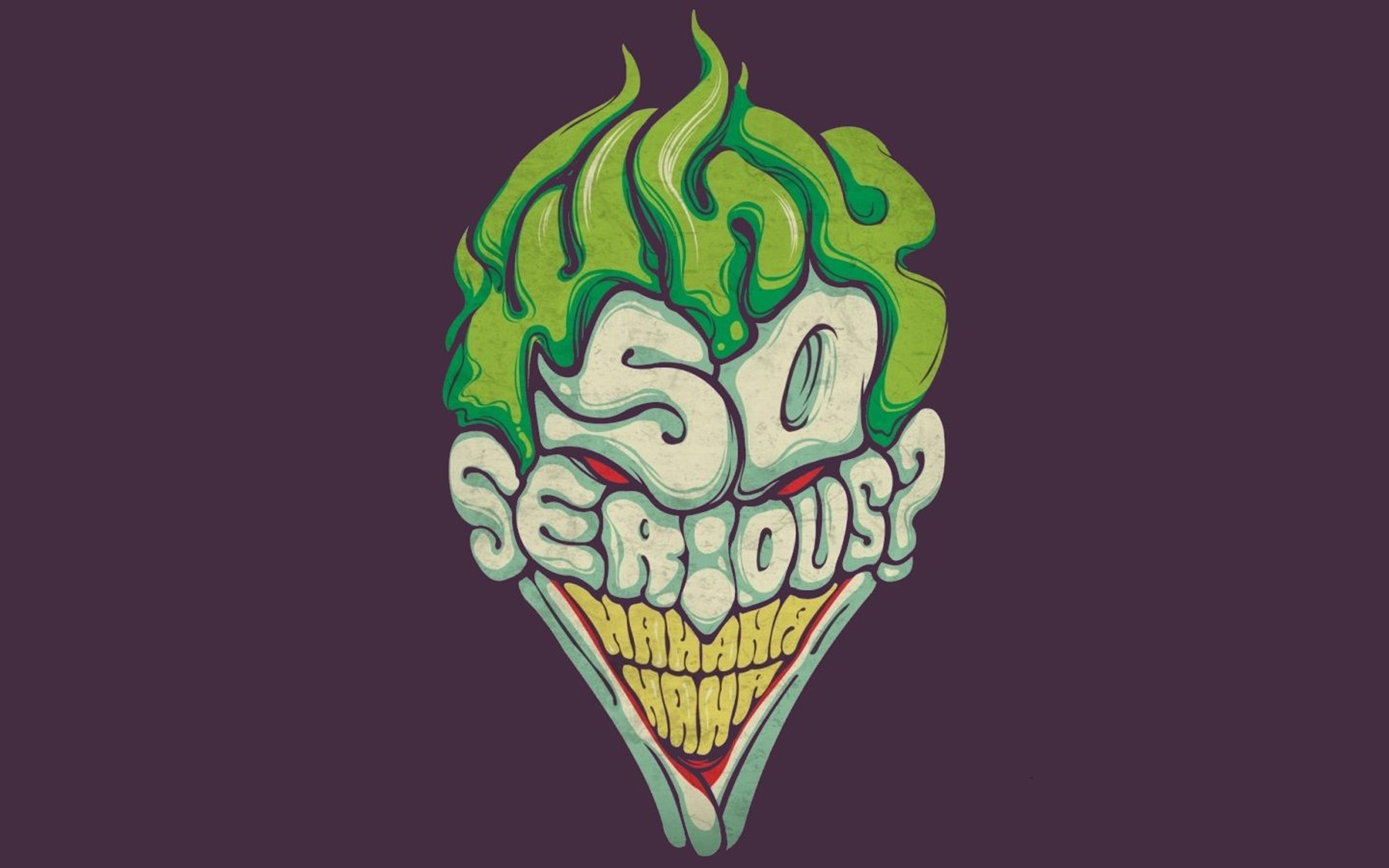 Joker "So Serious?" Typography HD Wallpaper