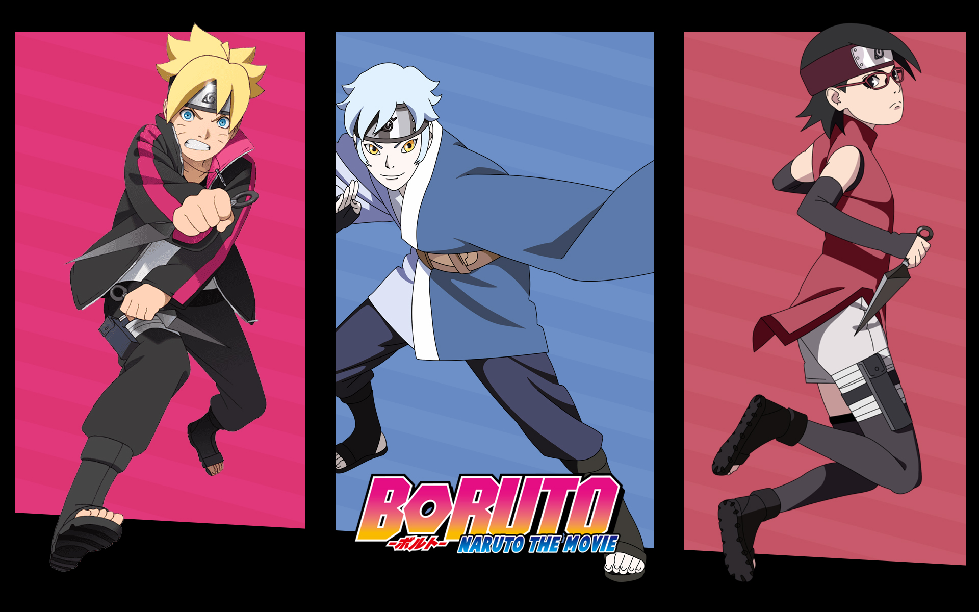Boruto, Mitsuki, and Sarada from Boruto: Naruto the Movie HD Wallpaper