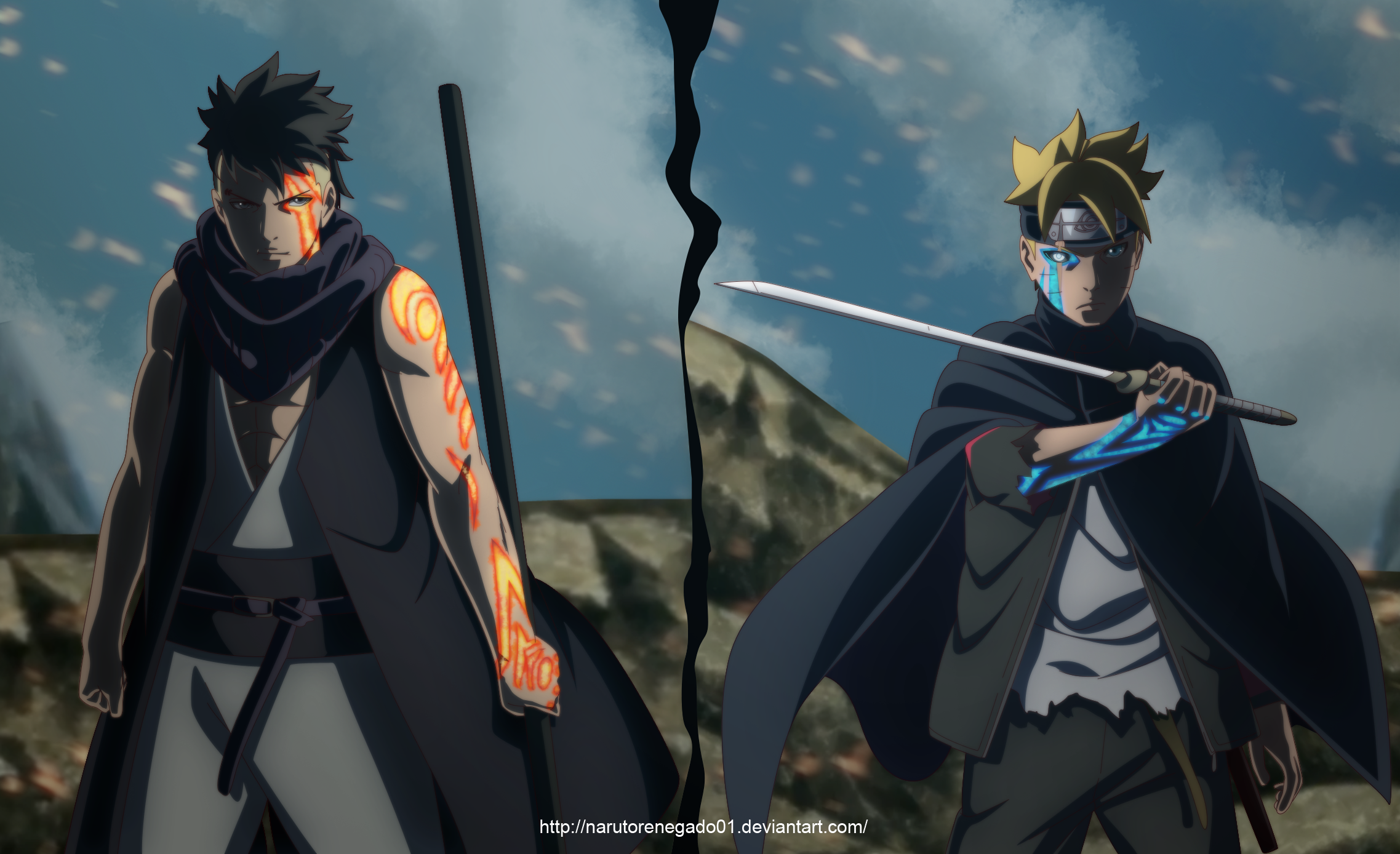 Kawaki and Boruto from Boruto: Naruto Next Generations HD Wallpaper