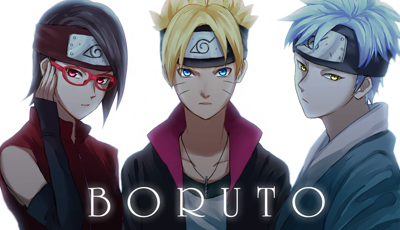 Boruto, Sarada, and Mitsuki from Boruto HD Wallpaper