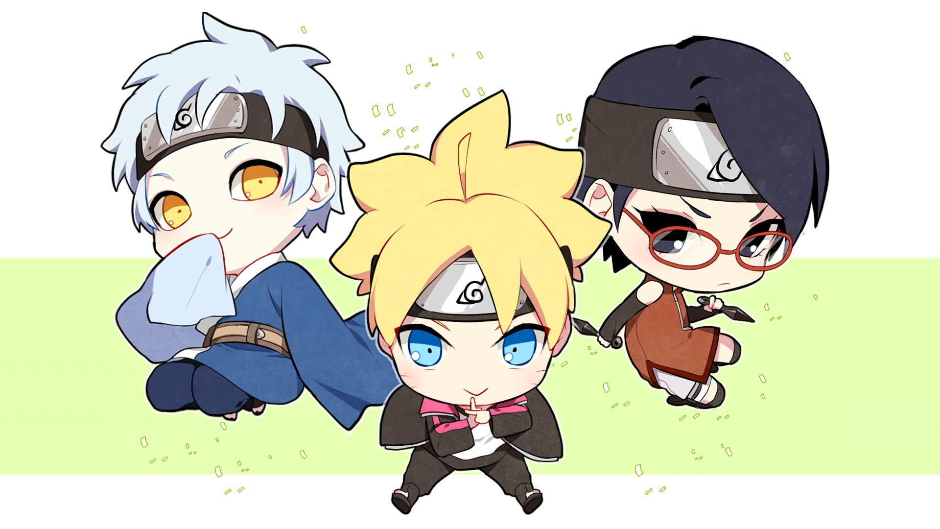 Boruto, Mitsuki, and Sarada from Boruto: Naruto Next Generations HD Wallpaper