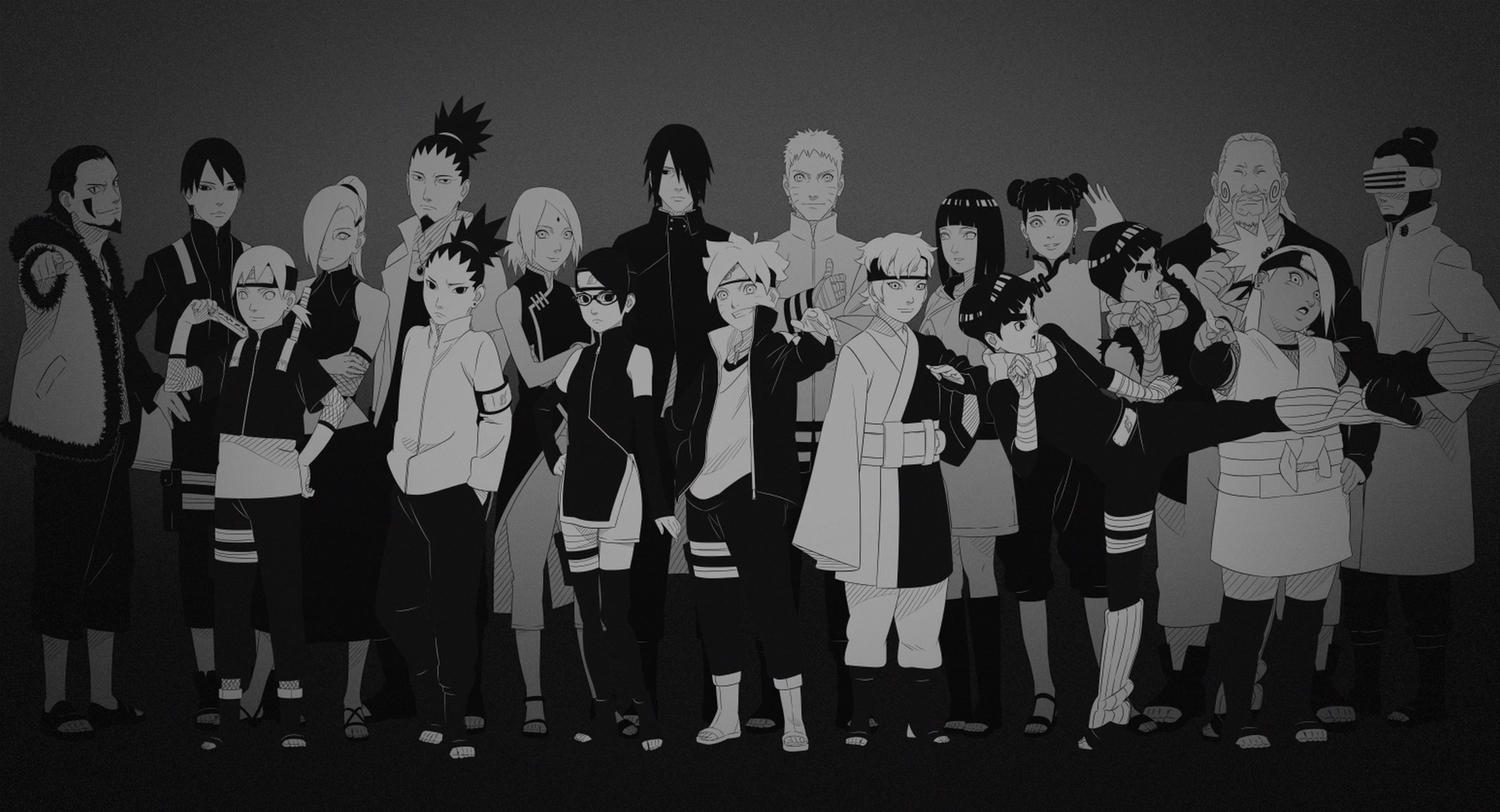 Group of characters from Boruto: Naruto Next Generations HD Wallpaper