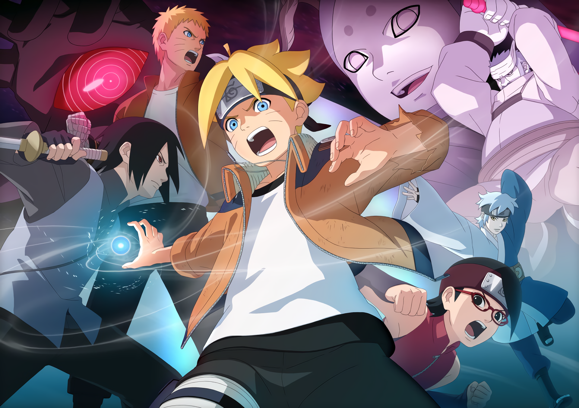 Boruto: Naruto Next Generations characters fighting HD Wallpaper