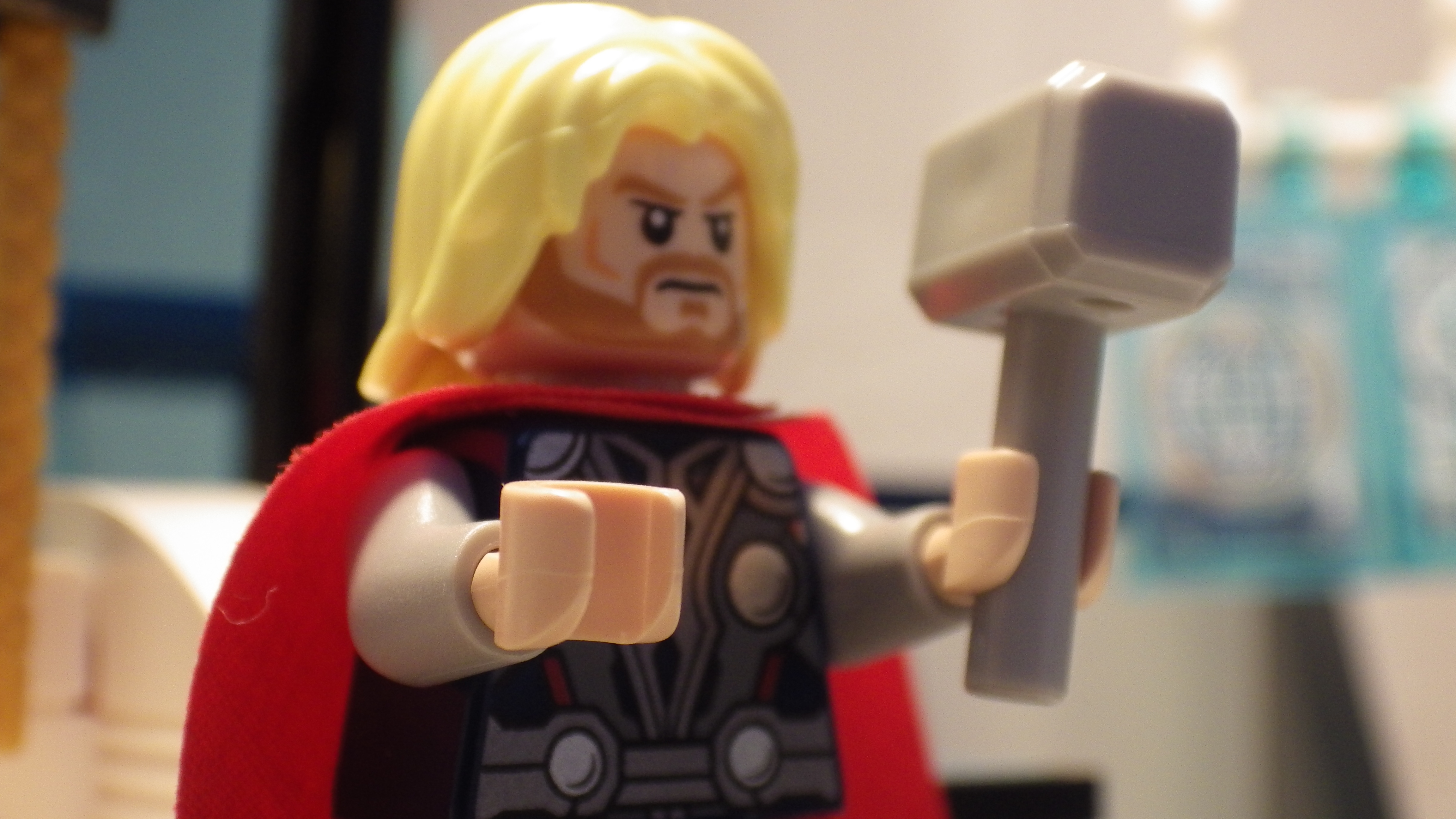 Lego Thor with Mjolnir HD Wallpaper
