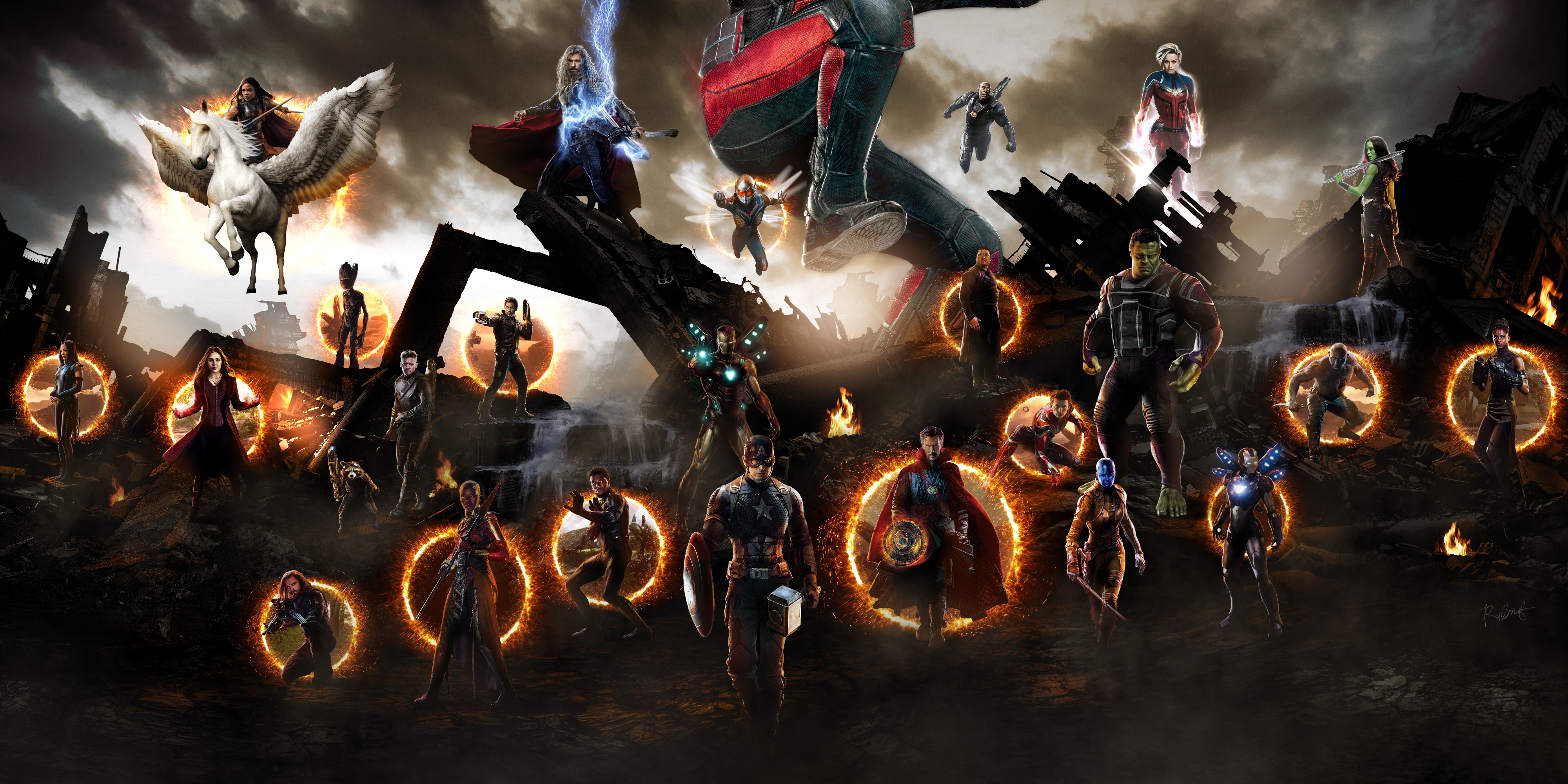 Avengers Assemble from Marvel Cinematic Universe HD Wallpaper