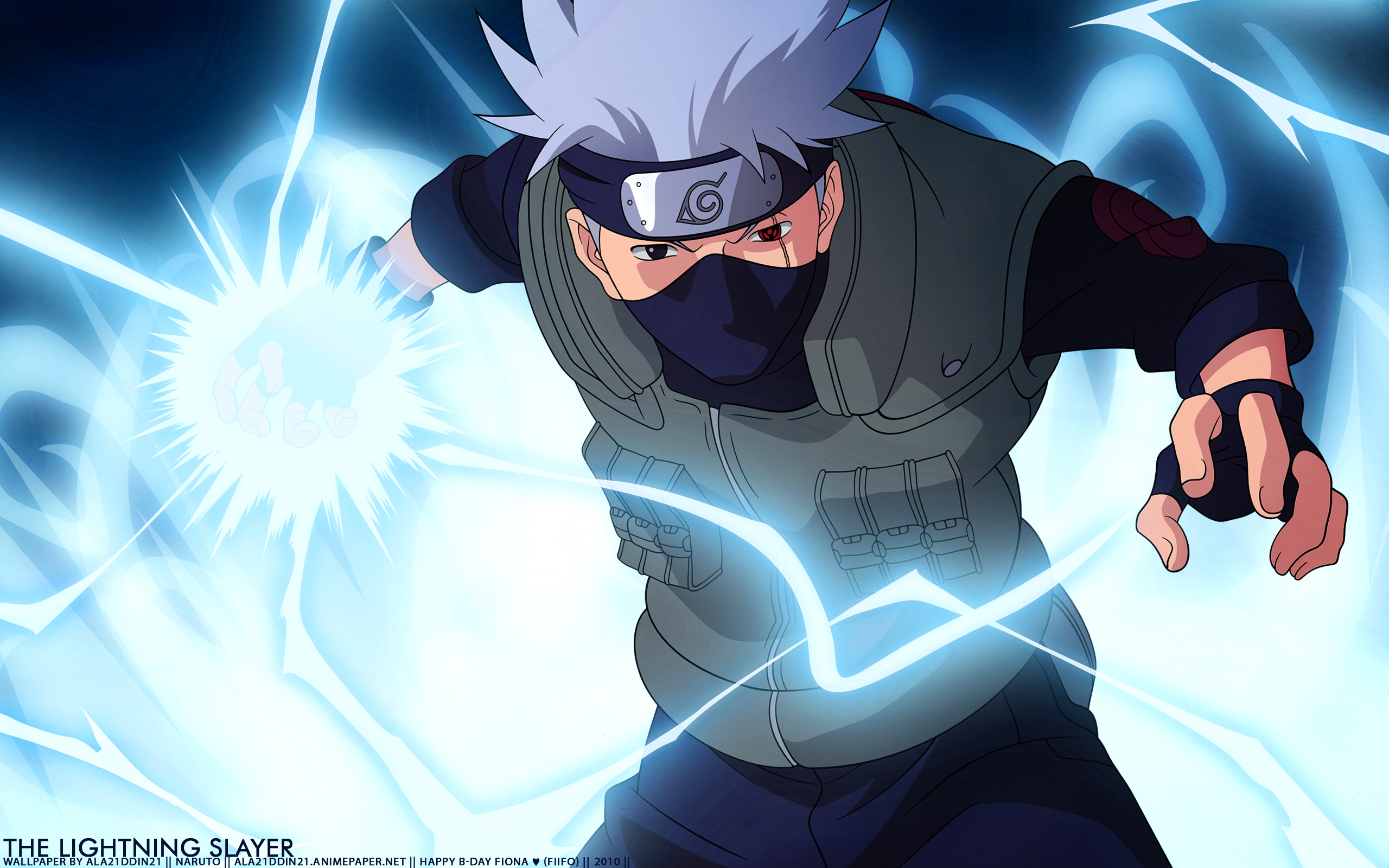 Kakashi Hatake with Lightning Chakra Glow HD Wallpaper